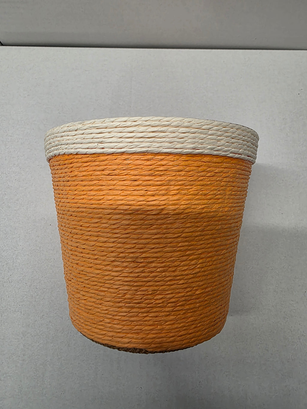 Paper Flowerpot Orange 15.5cm (pack of 2)
