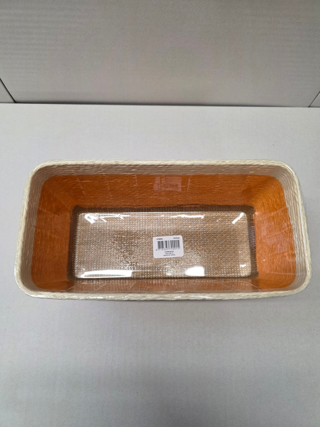 Paper Flowerpot Orange 24.5cm (pack of2)