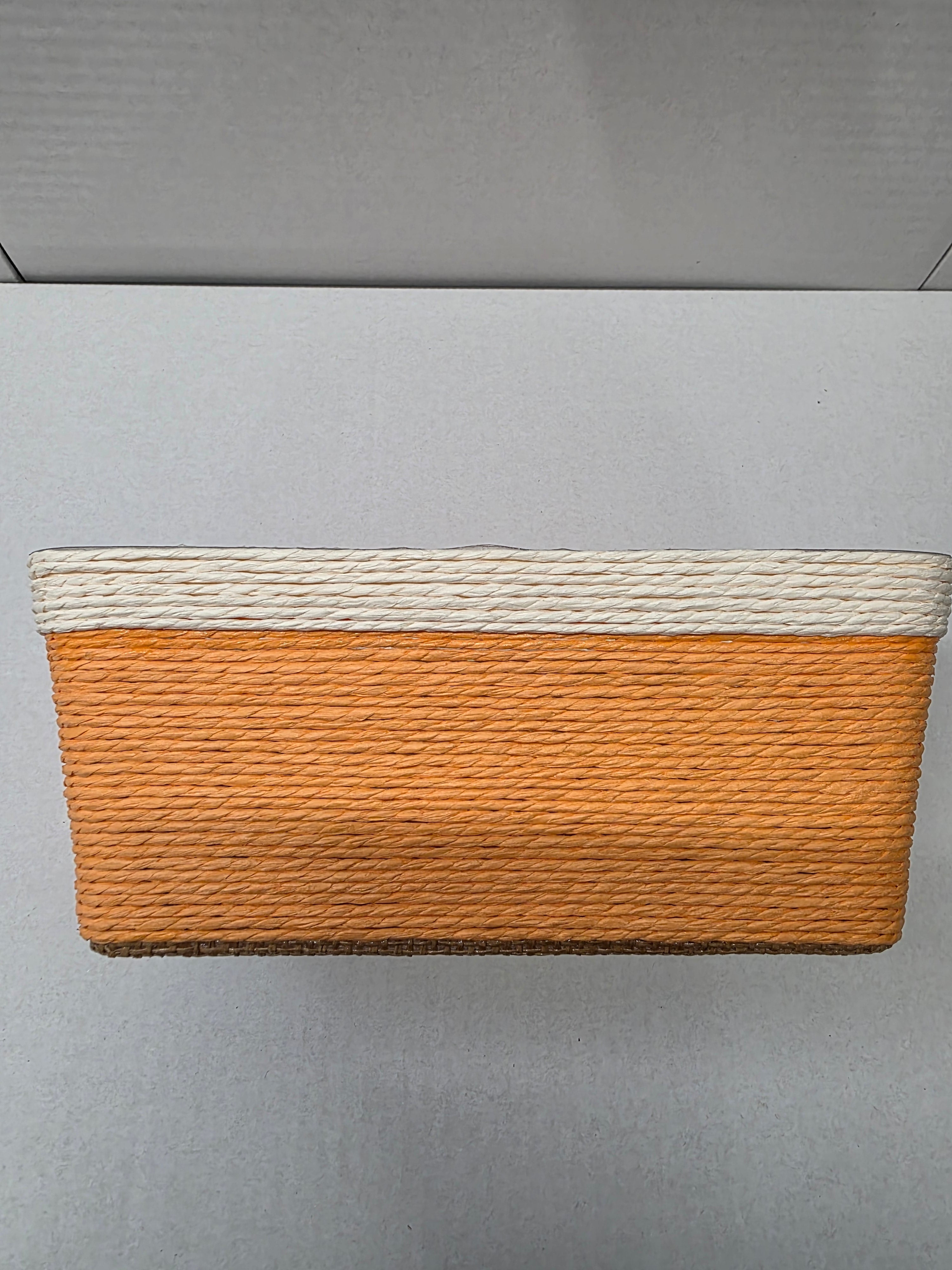 Paper Flowerpot Orange 24.5cm (pack of2)