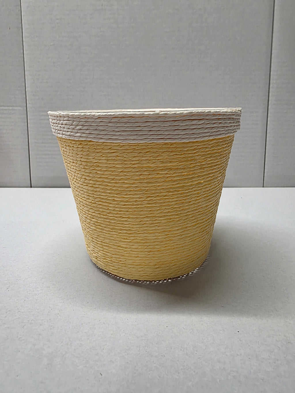 Paper Flowerpot Yellow 15.5cm (pack of 2)