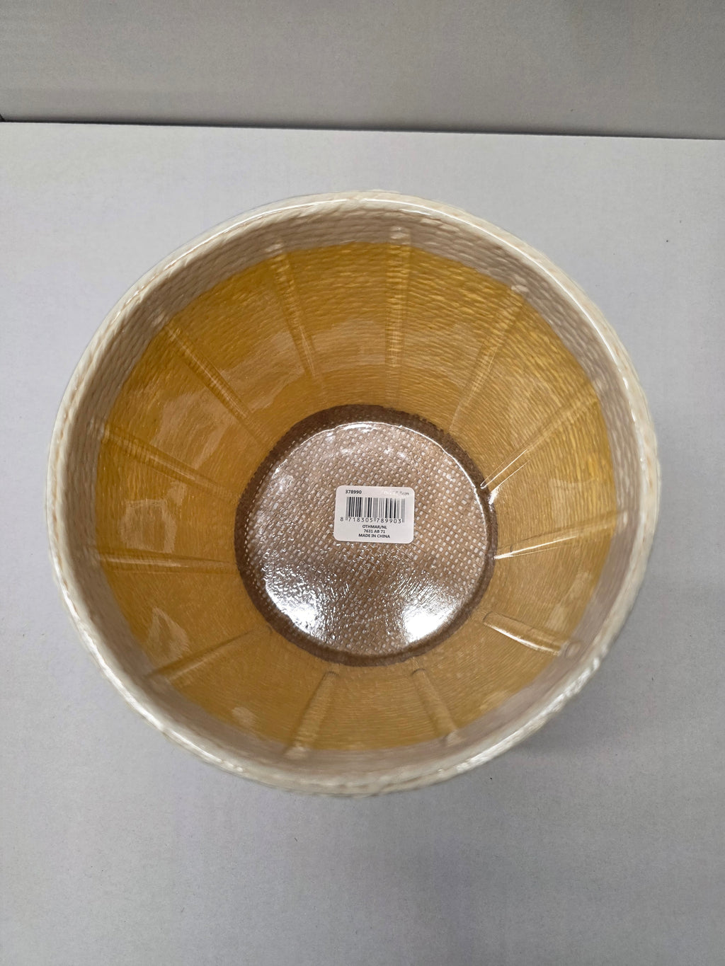 Paper Flowerpot Yellow 15.5cm (pack of 2)