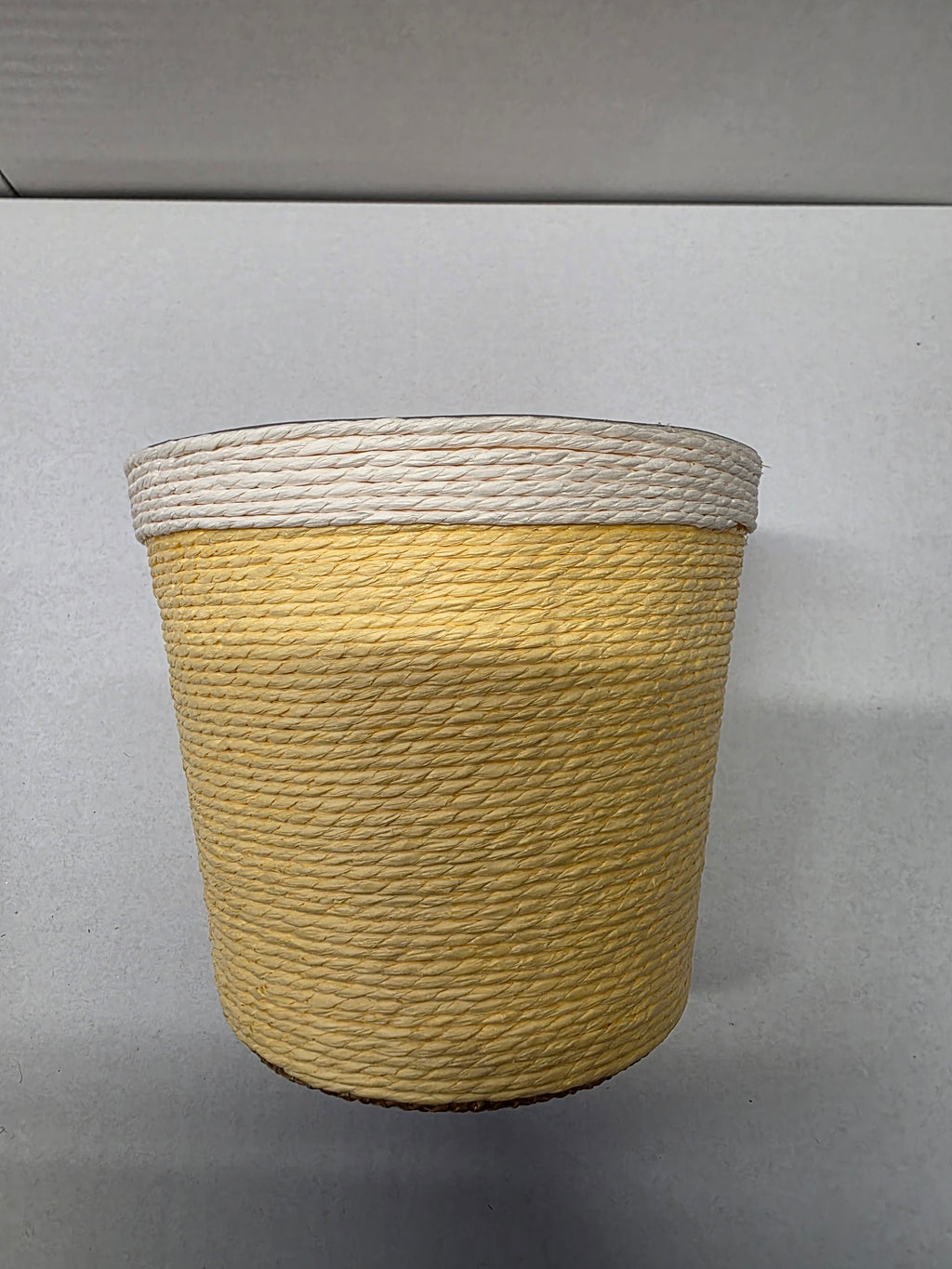 Paper Flowerpot Yellow 15.5cm (pack of 2)