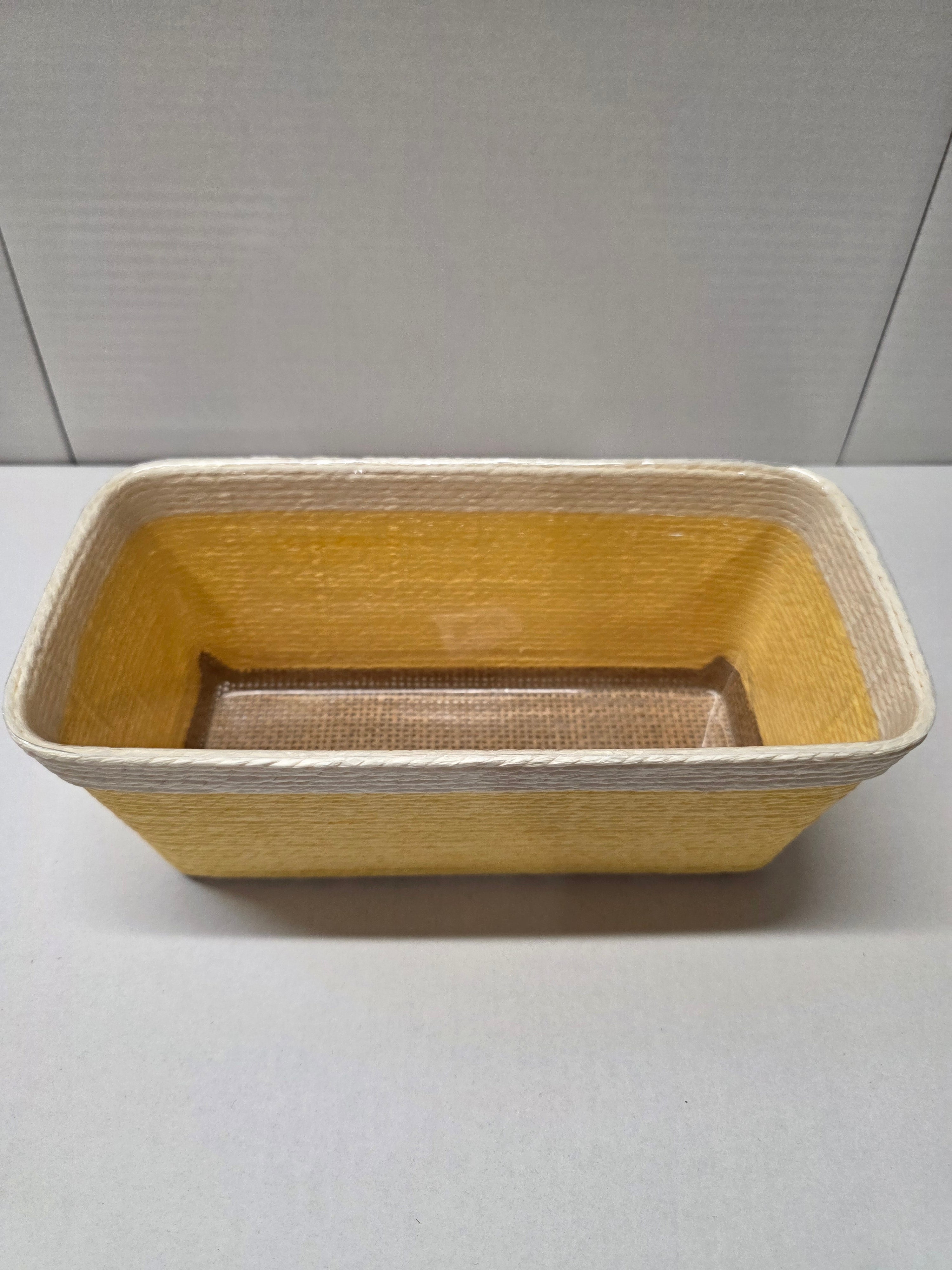 Paper Flowerpot Yellow 24.5cm (pack of 2)