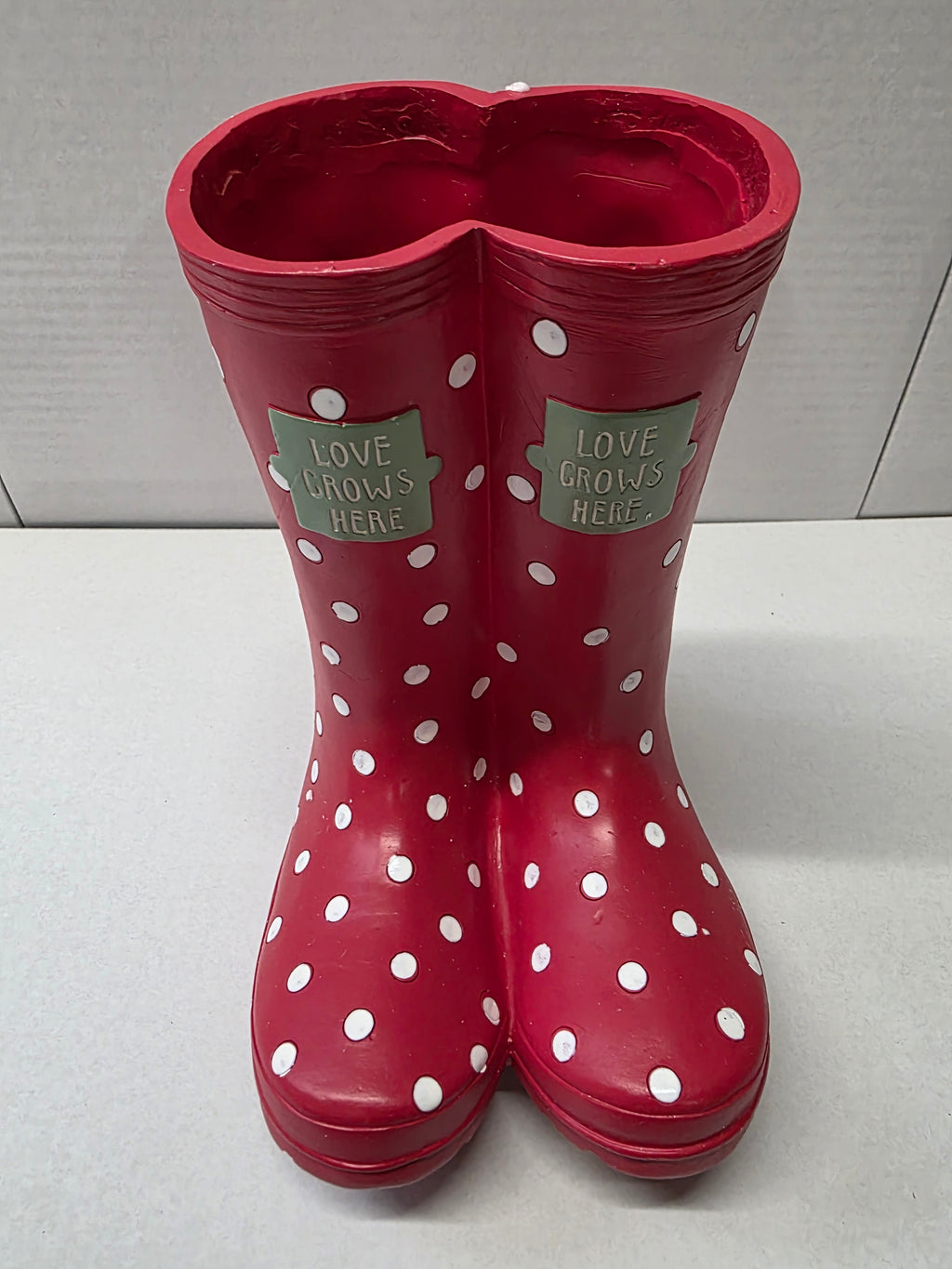 Planter Welly Boots Red 21.5x14cm