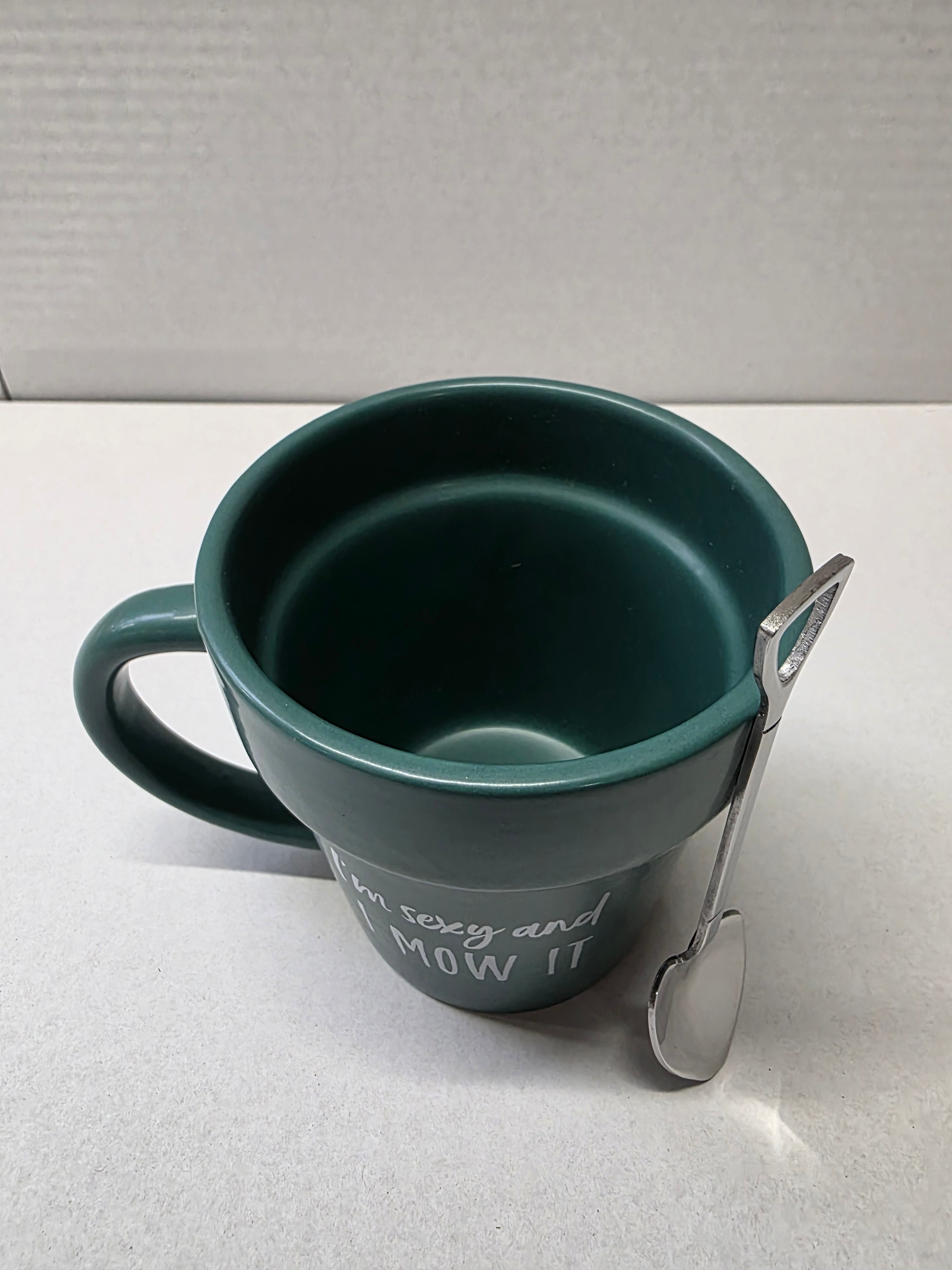 Sexy And I Mow It Mug And Shovel