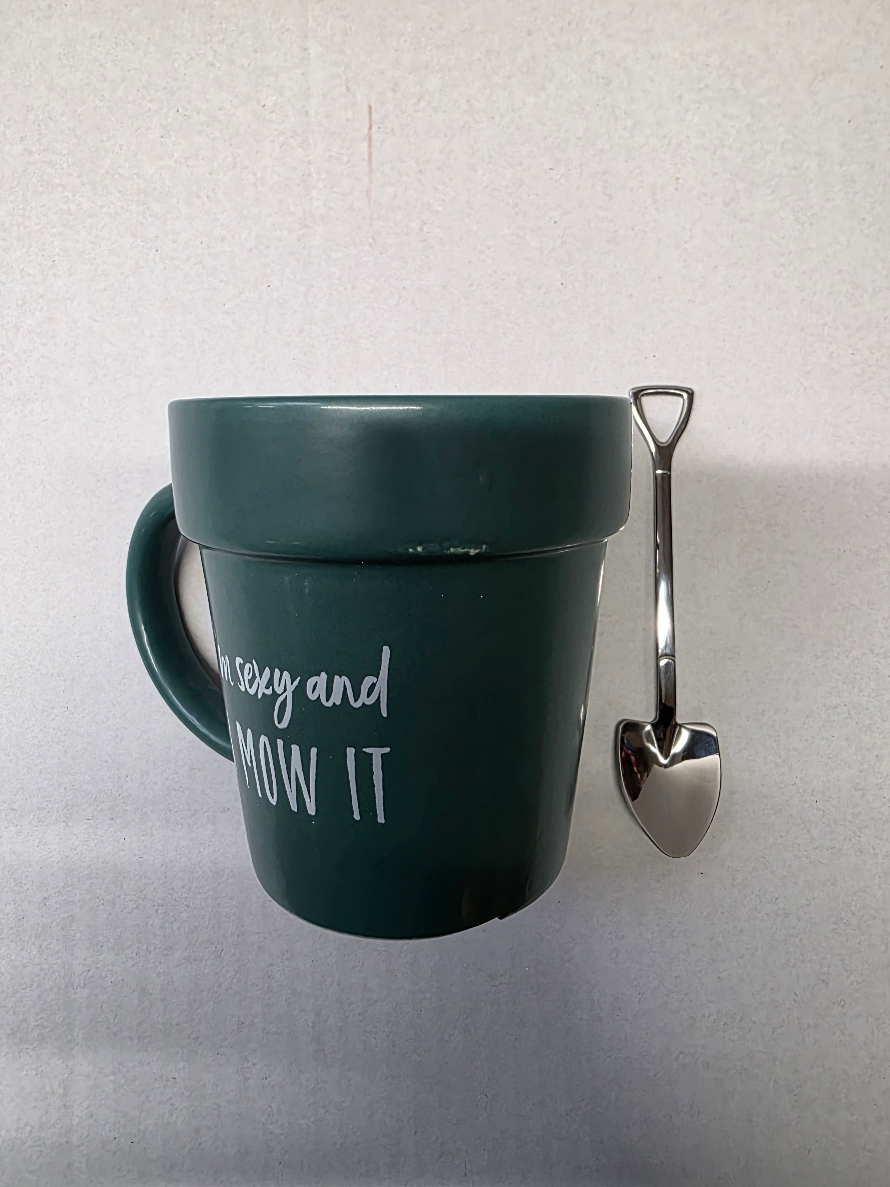 Sexy And I Mow It Mug And Shovel