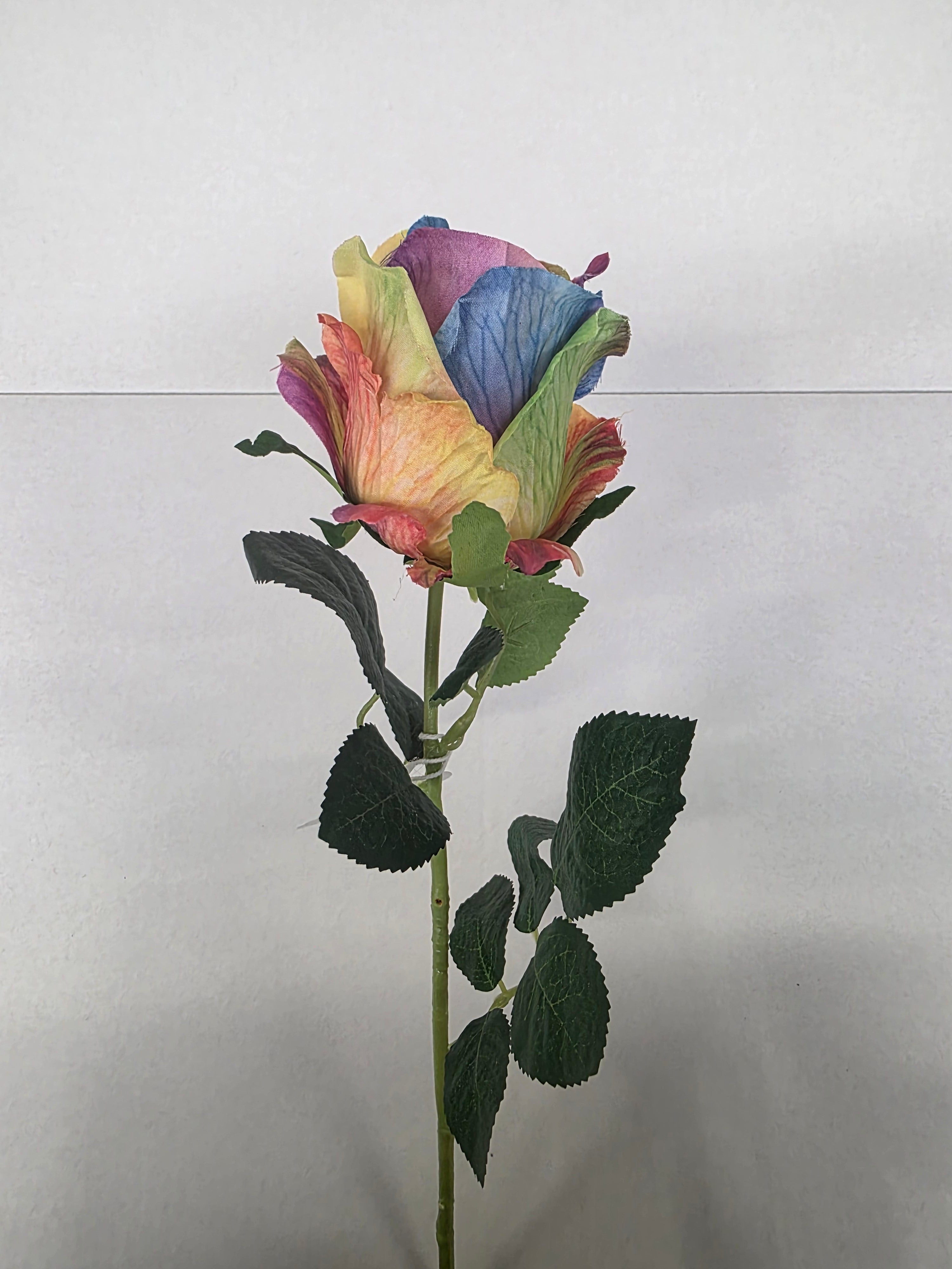 Artificial Essential Garden Rose Rainbow (PACK OF 4)