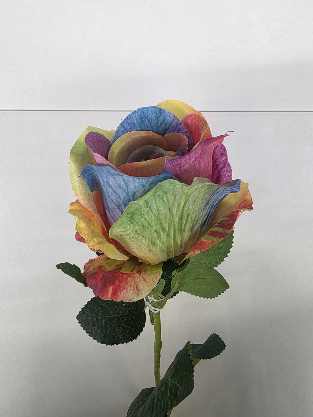 Artificial Essential Garden Rose Rainbow (PACK OF 4)