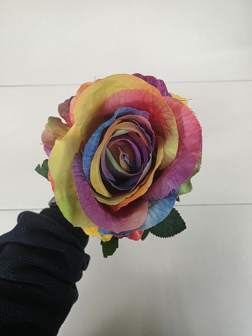 Artificial Essential Garden Rose Rainbow (PACK OF 4)