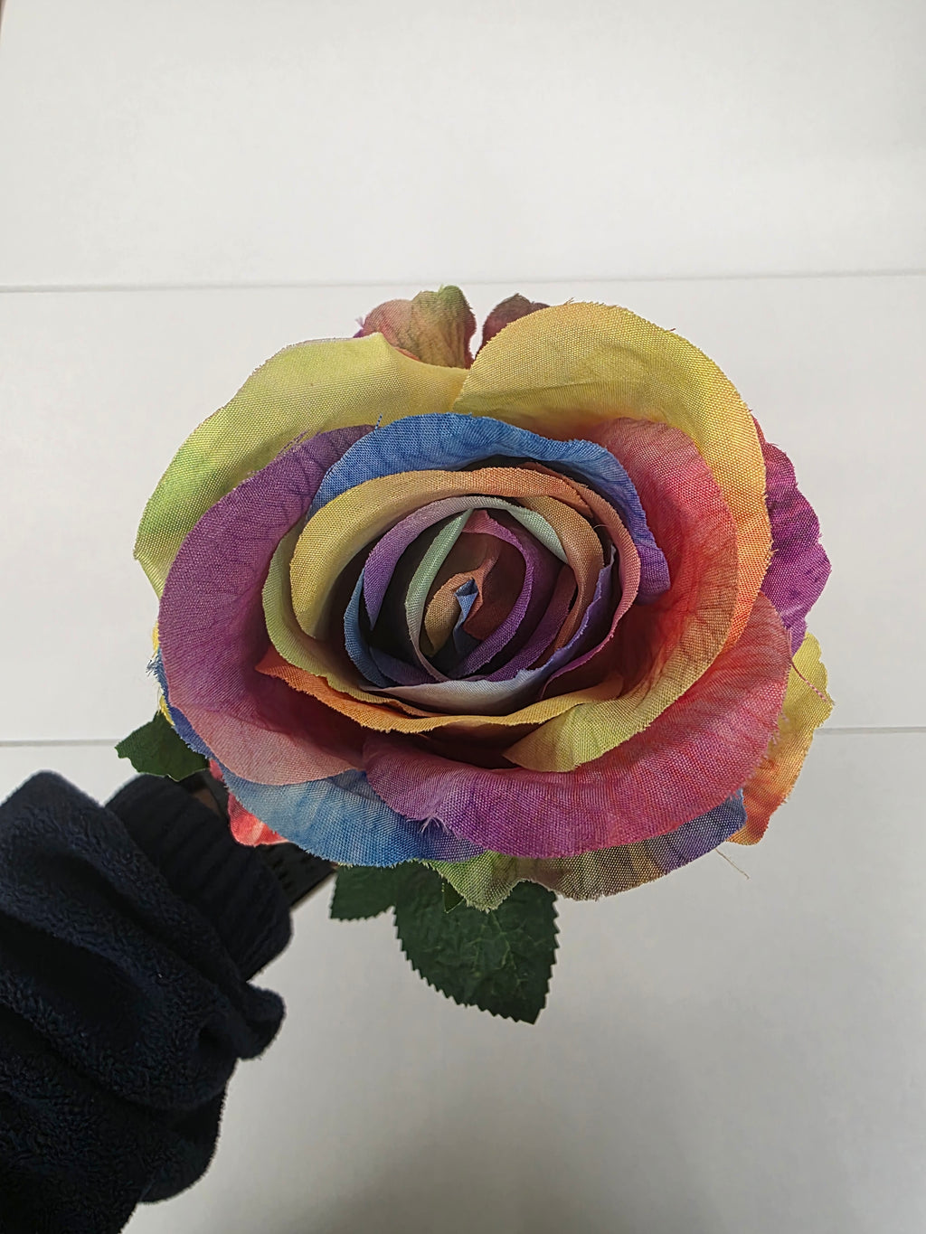 Artificial Essential Garden Rose Rainbow (PACK OF 4)