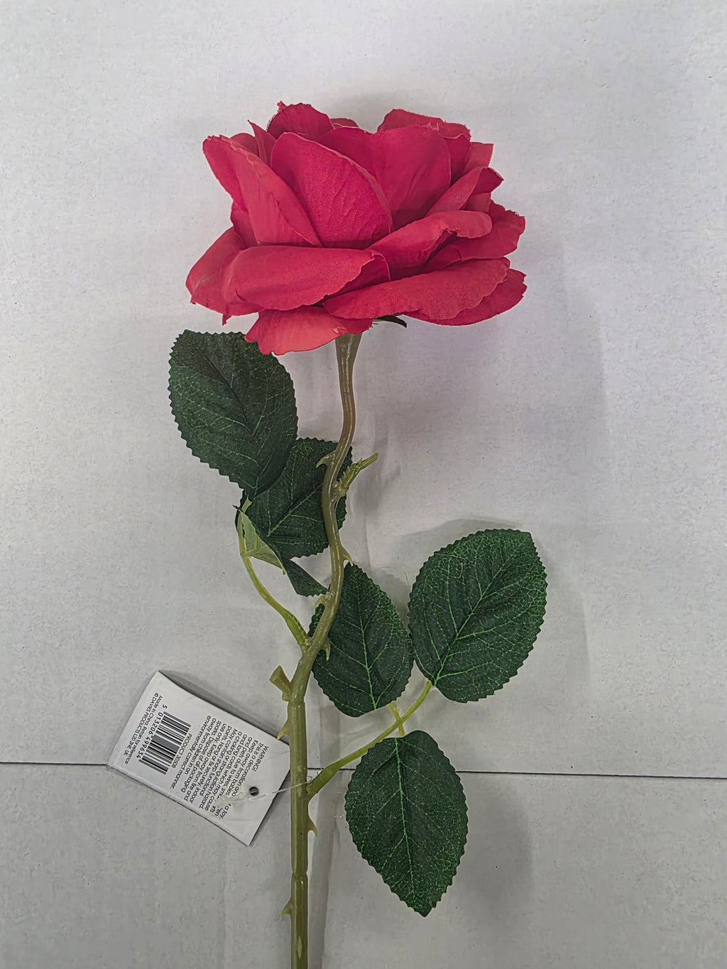 Artificial Rose Stem Red 10cm head (Pack of 4)