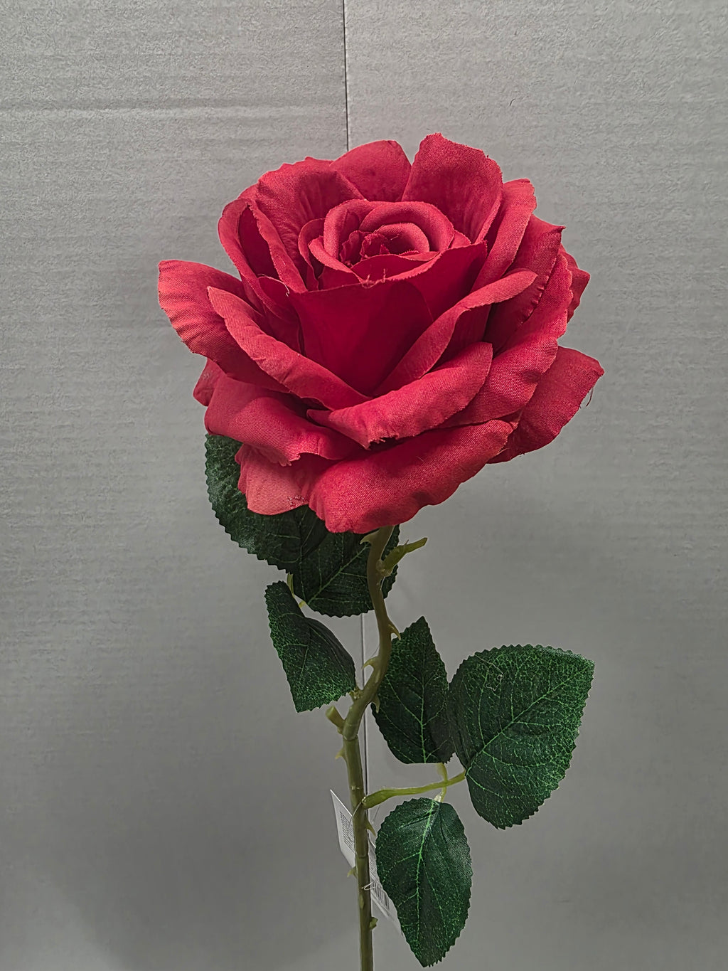 Artificial Rose Stem Red 10cm head (Pack of 4)