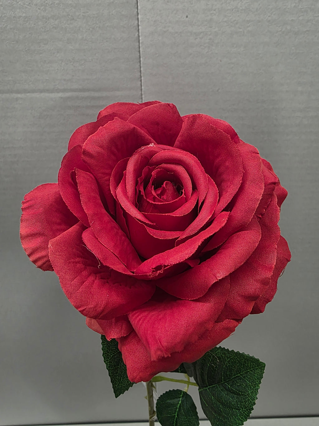 Artificial Rose Stem Red 10cm head (Pack of 4)