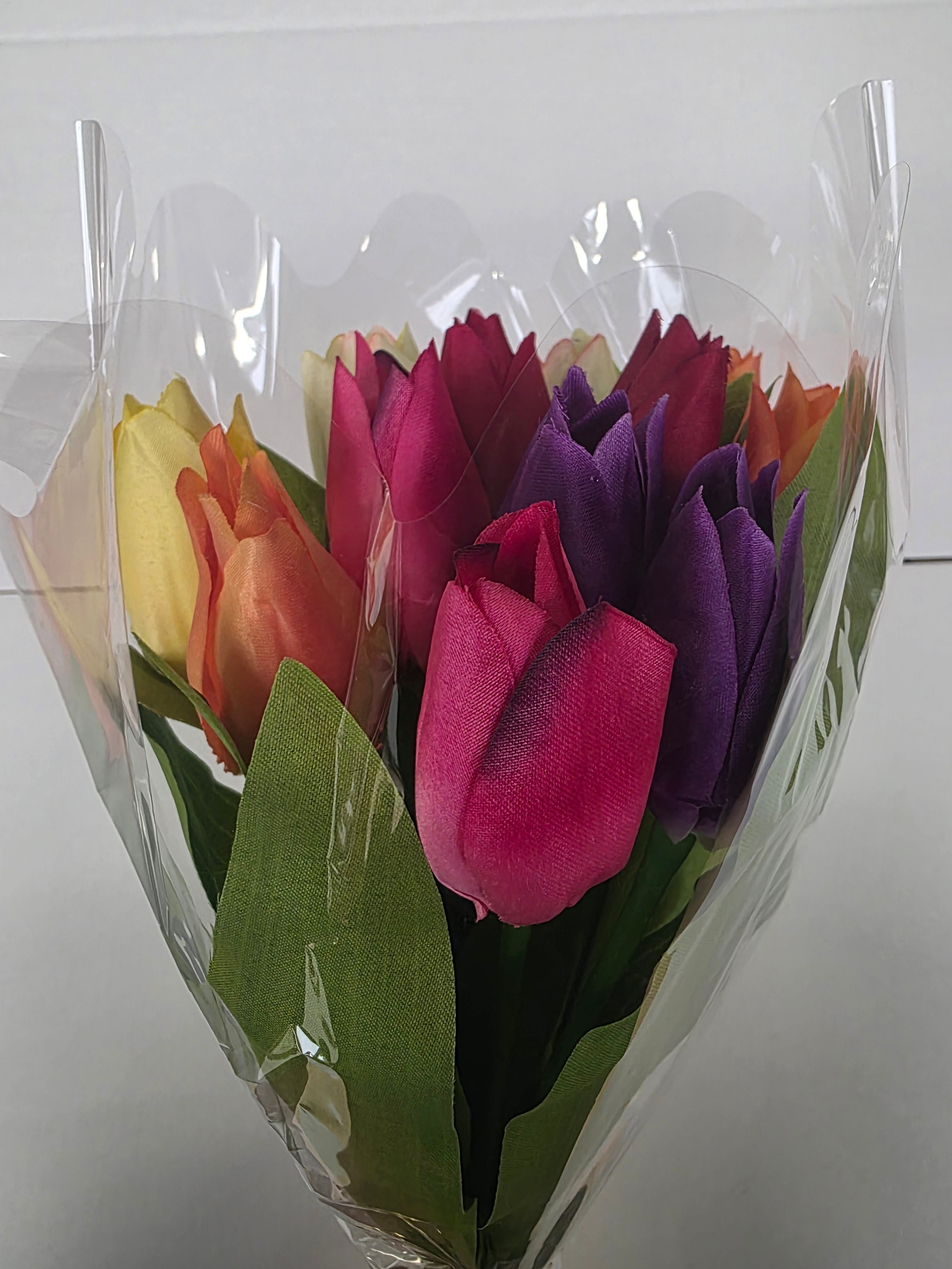 Artificial Tulip Bunch Multi X12 38 cm ( PACKOF 2)