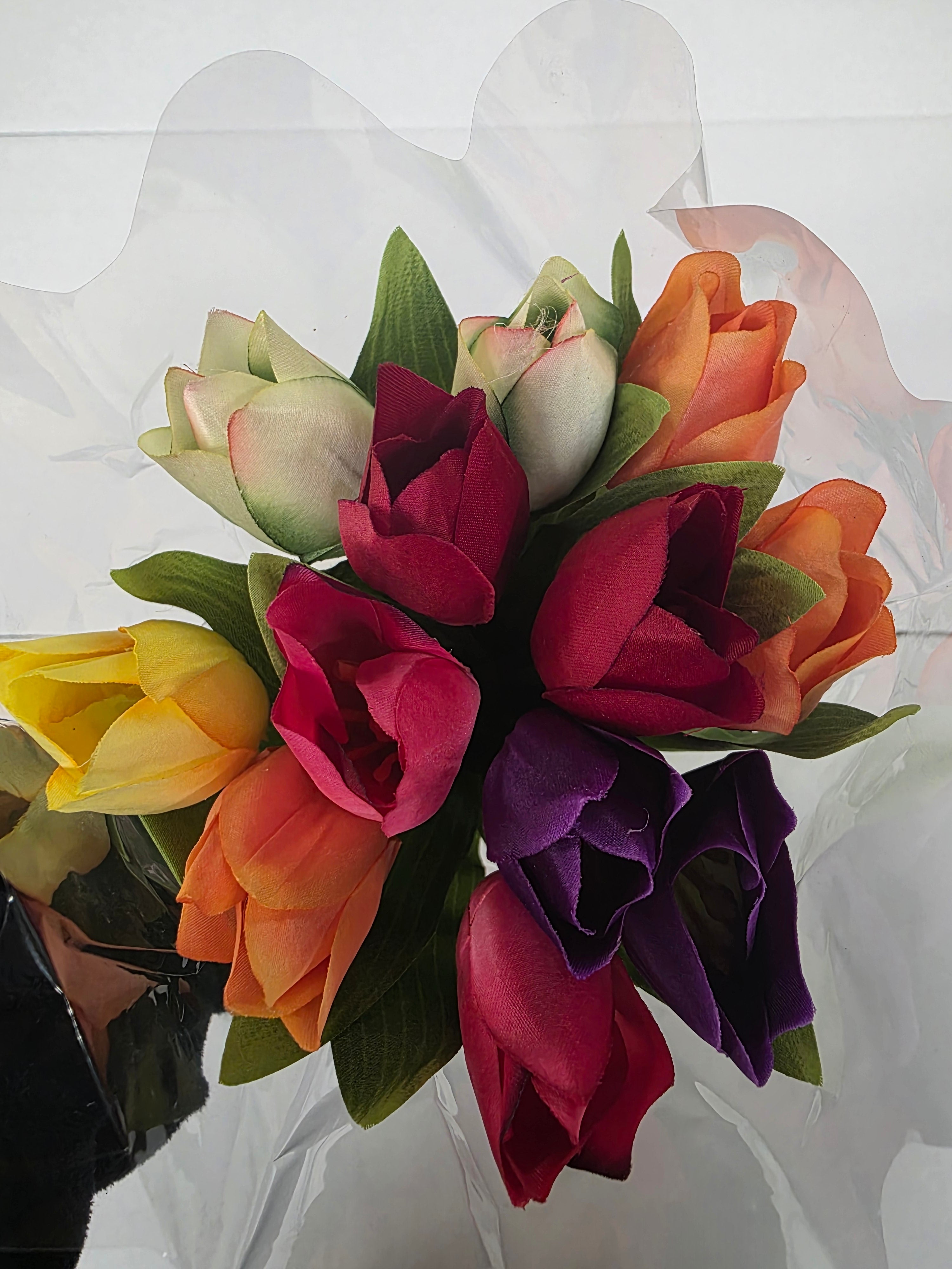 Artificial Tulip Bunch Multi X12 38 cm ( PACKOF 2)