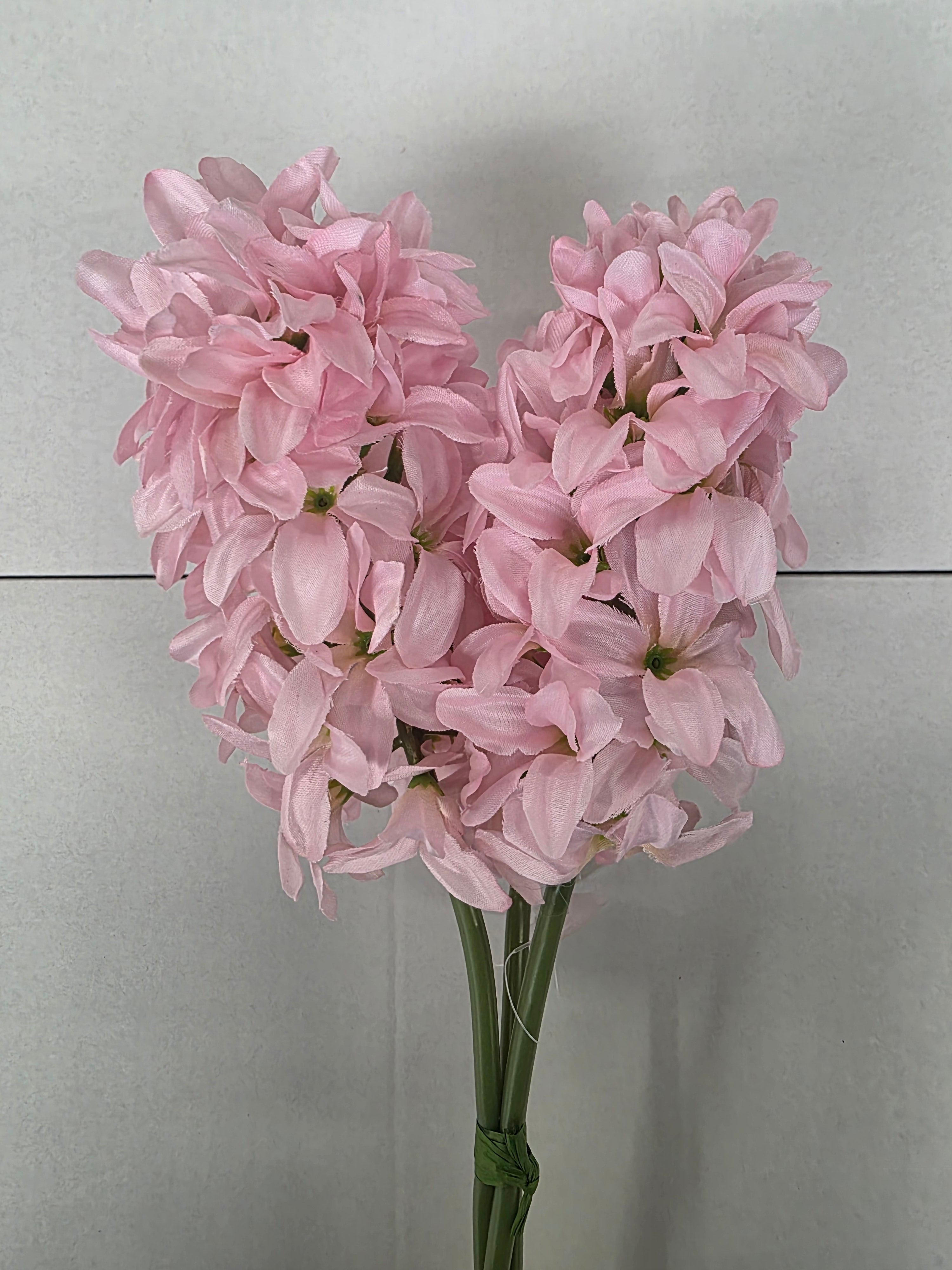 Artificial Hyacinth Bundle Light Pink X3 40cm
