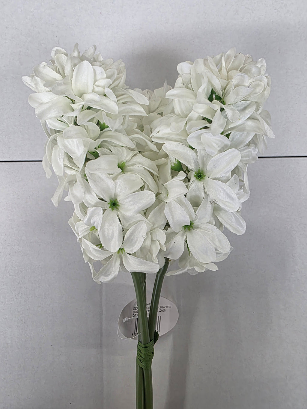 Artificial Hyacinth Bundle White X3 40cm
