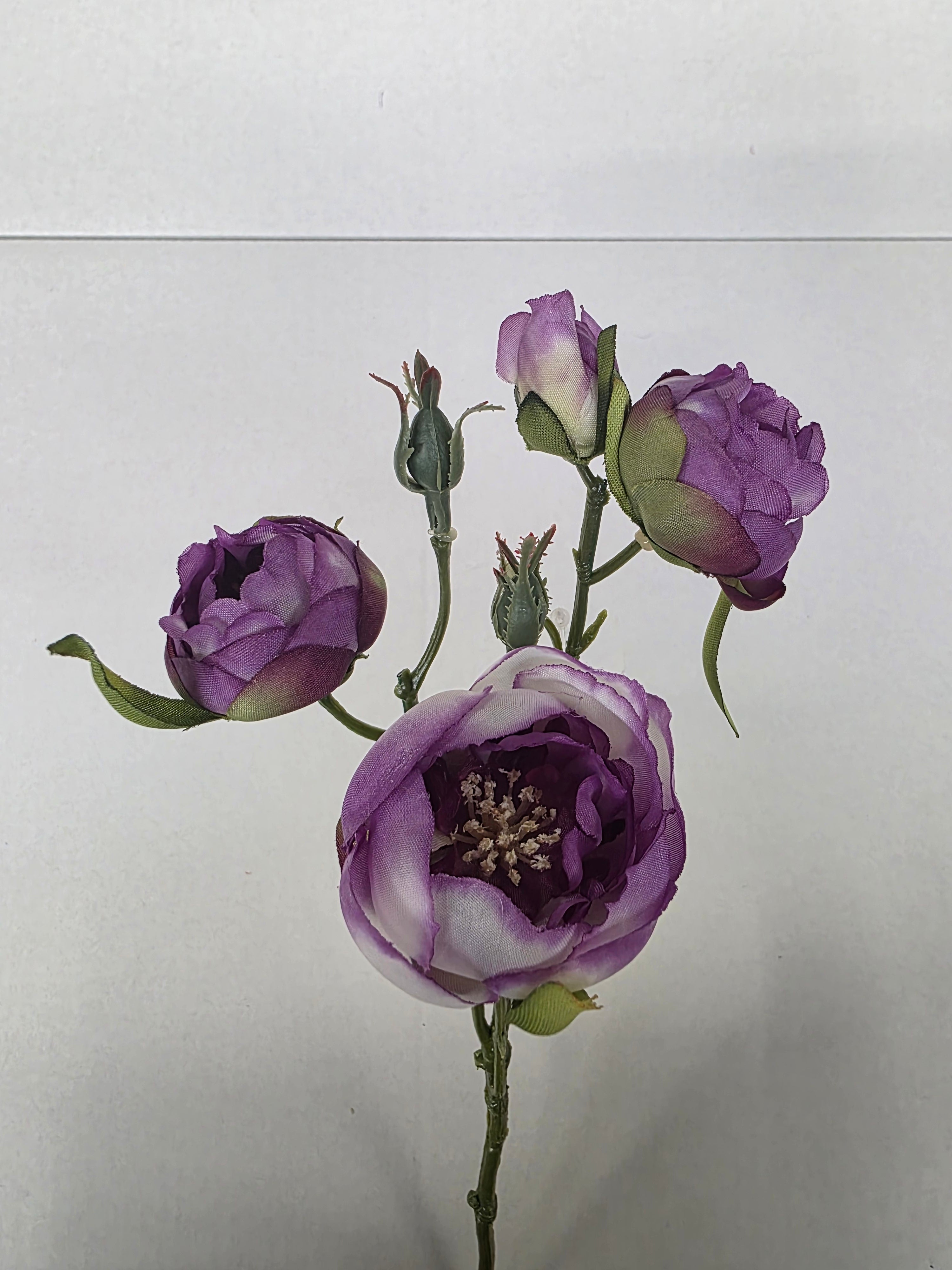 Artificial Silk Lydia Ranunculus Spray Purple (PACK OF 2)