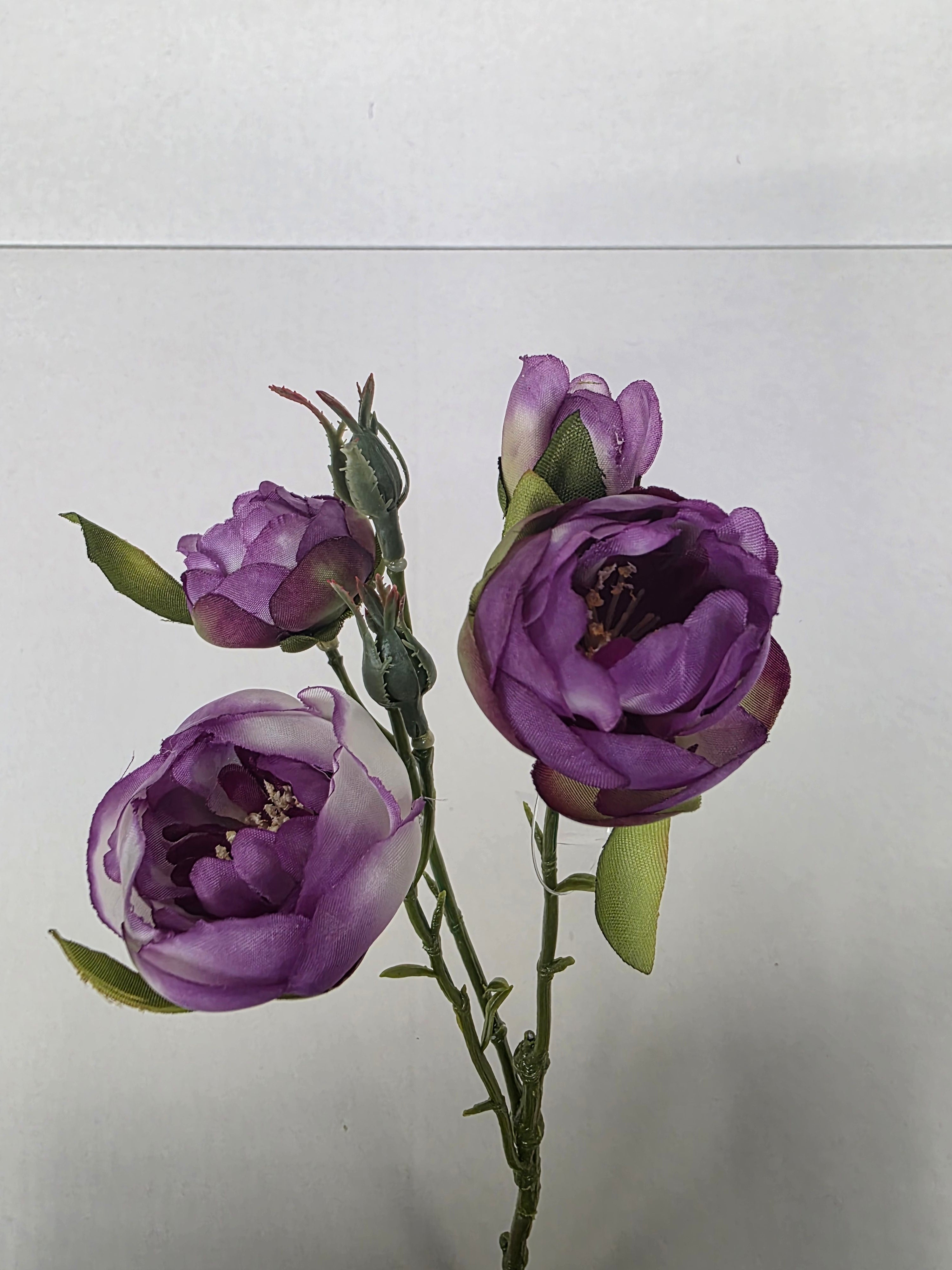 Artificial Silk Lydia Ranunculus Spray Purple (PACK OF 2)