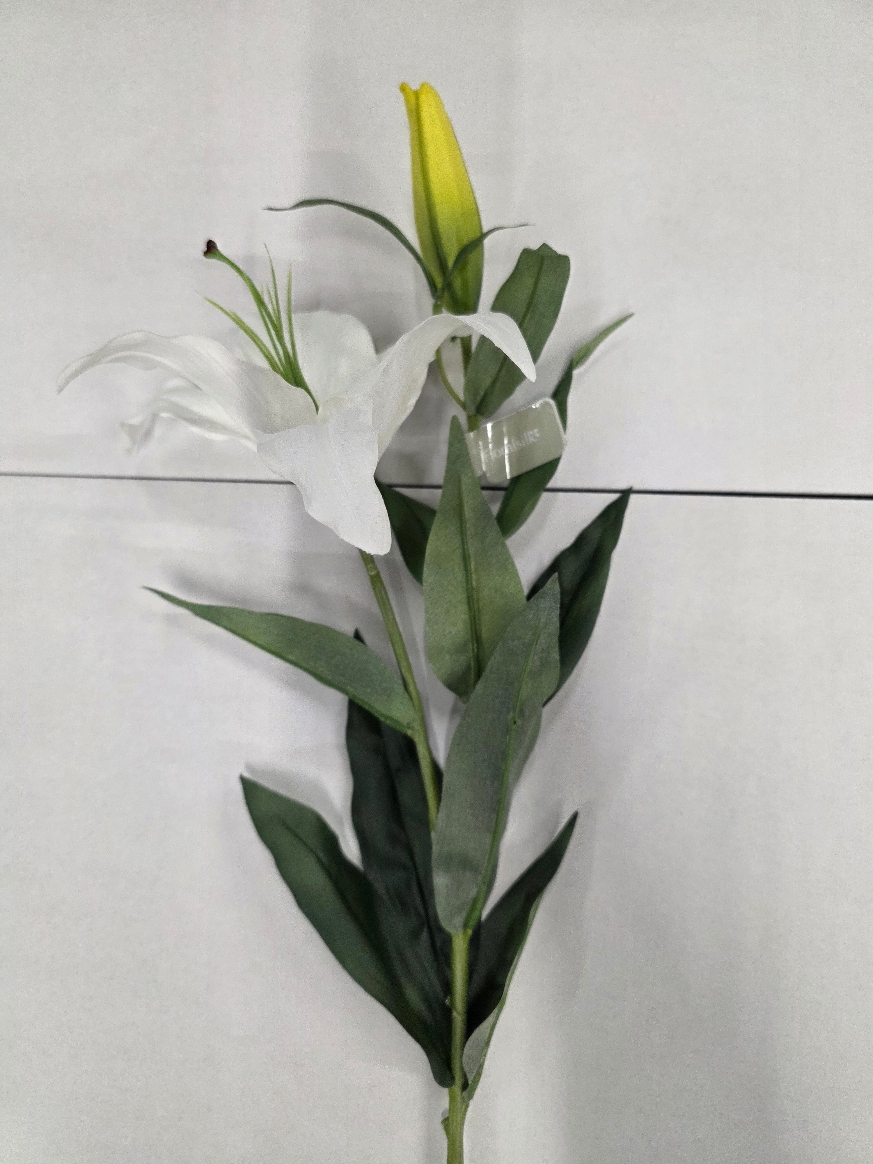 Artificial Lily Casablanca White 87cm