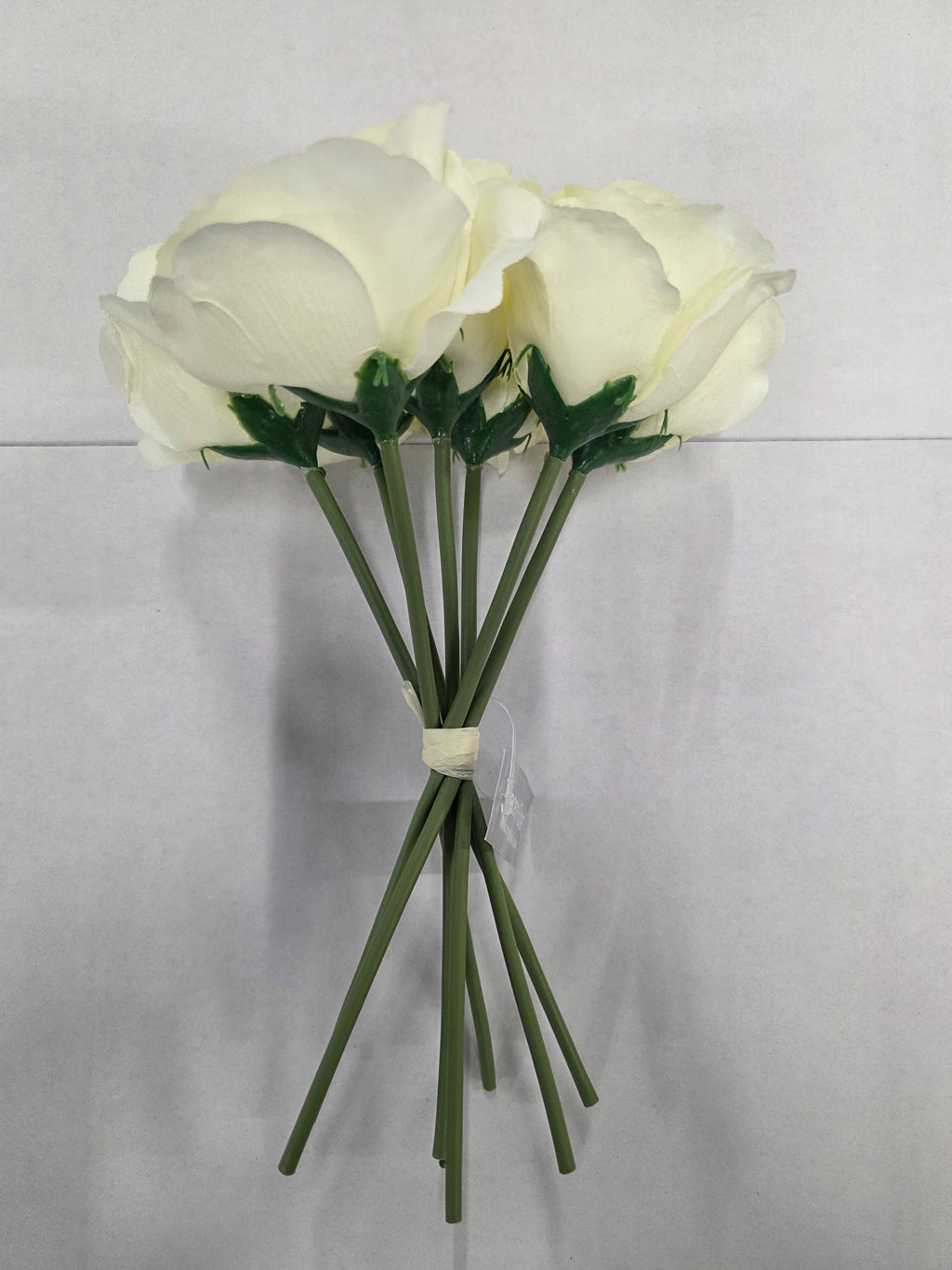 Artificial Open Rose Bouquet Cream 7 Heads