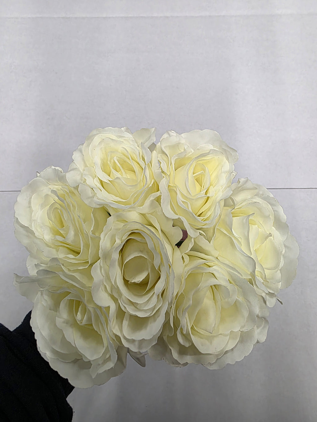 Artificial Open Rose Bouquet Cream 7 Heads