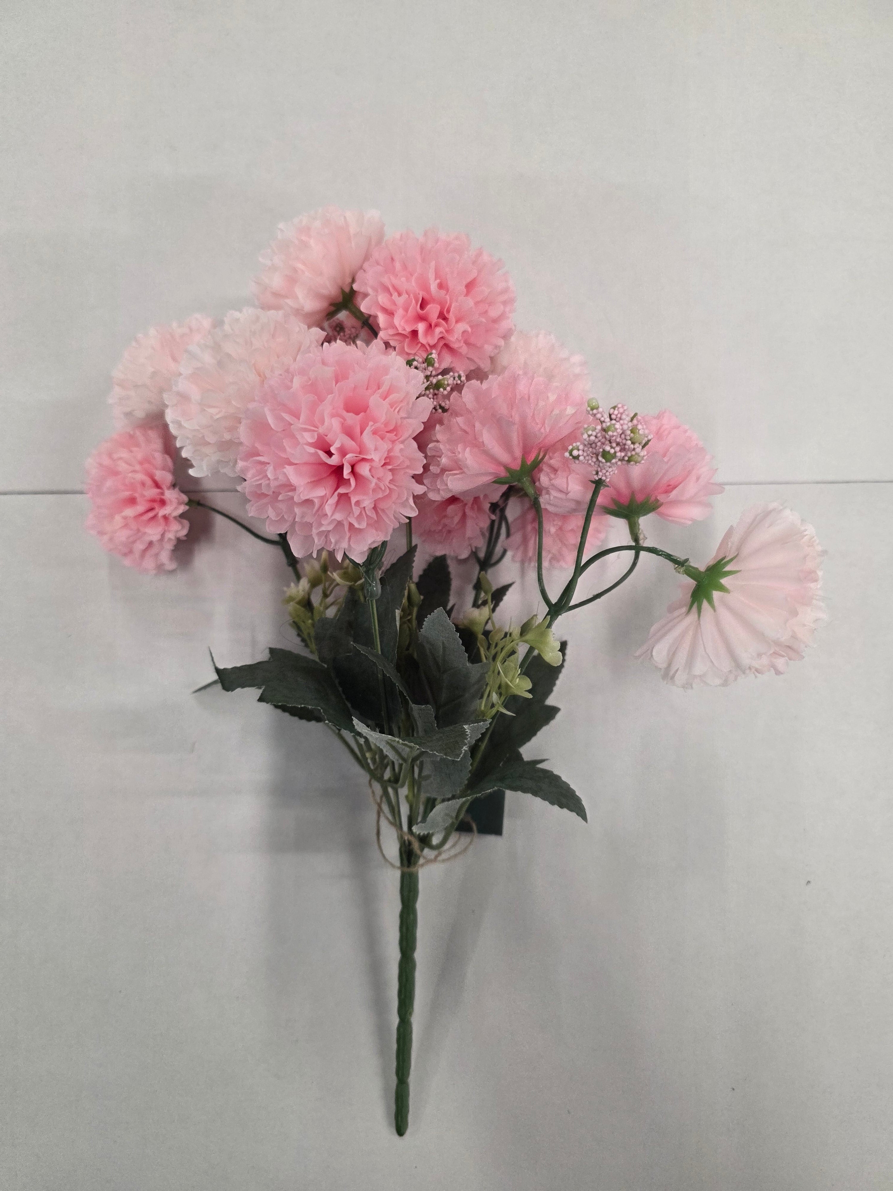 Artificial Bouquet Carnation 34cm Pink