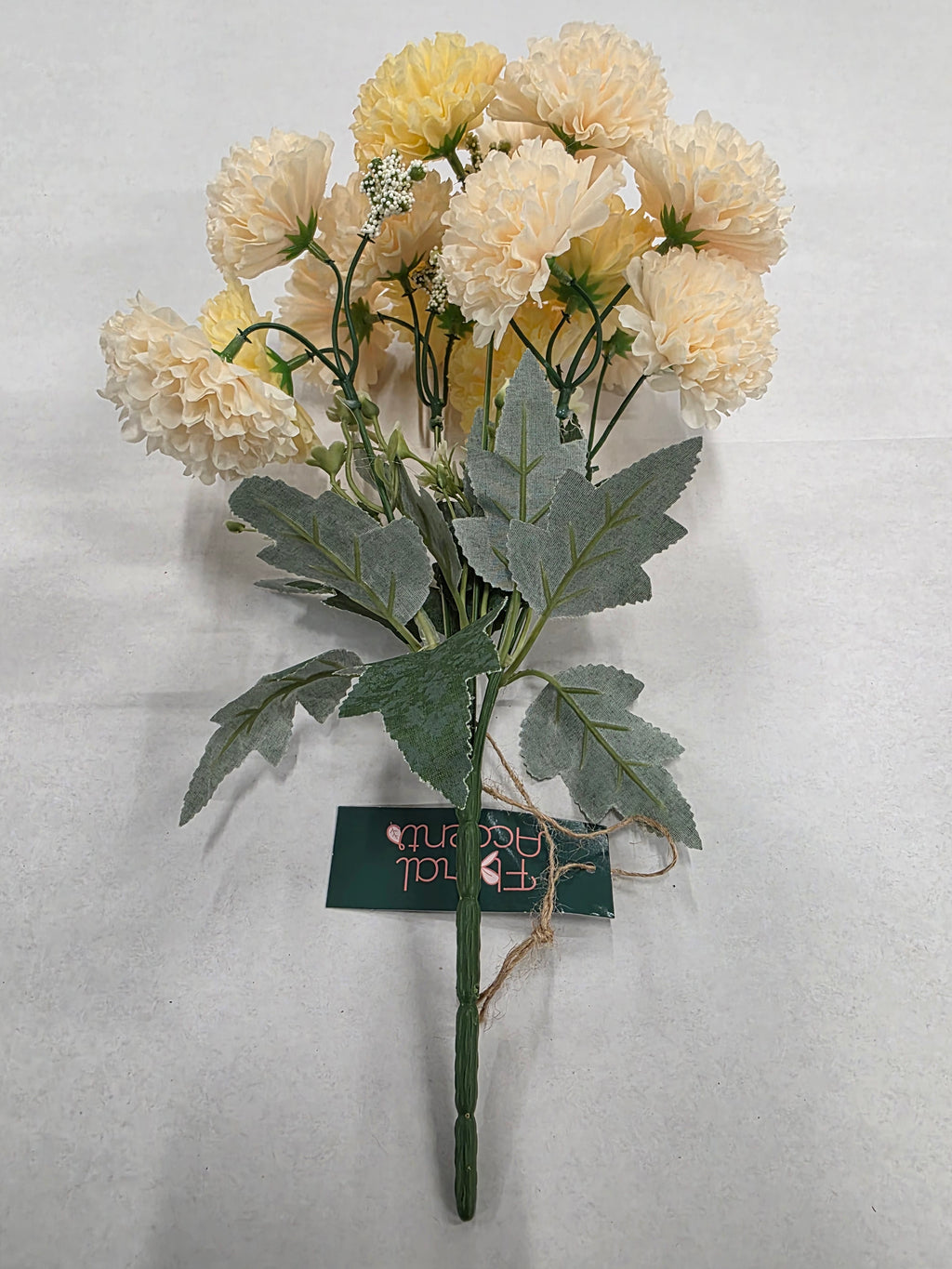 Artificial  Bouquet Carnation 34cm Yellow