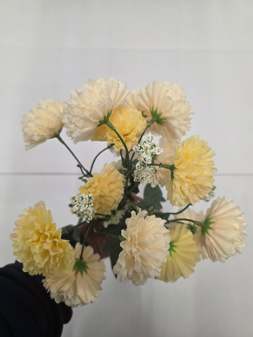 Artificial  Bouquet Carnation 34cm Yellow