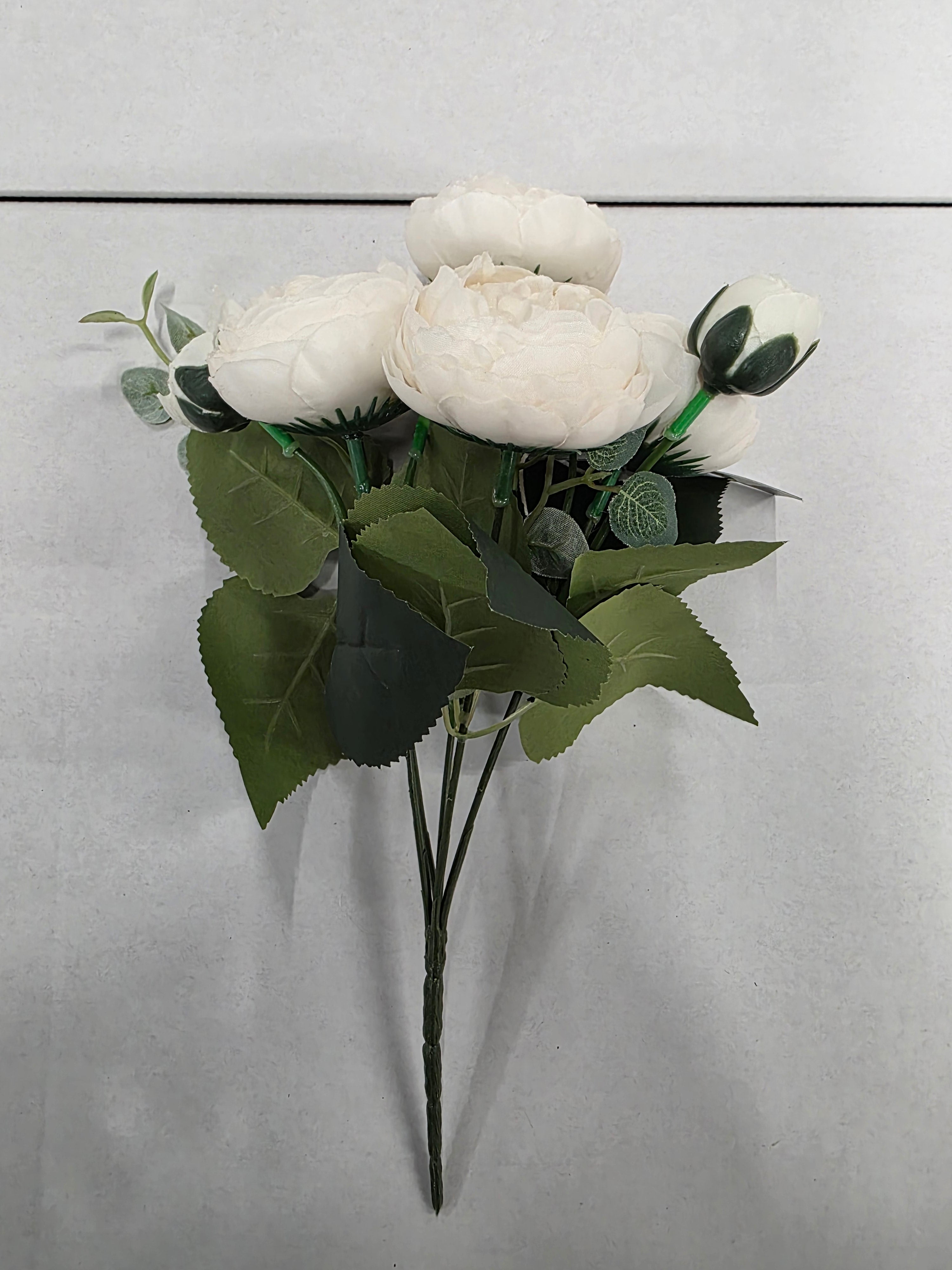 Artificial Bouquet Peony Ivory 30cm