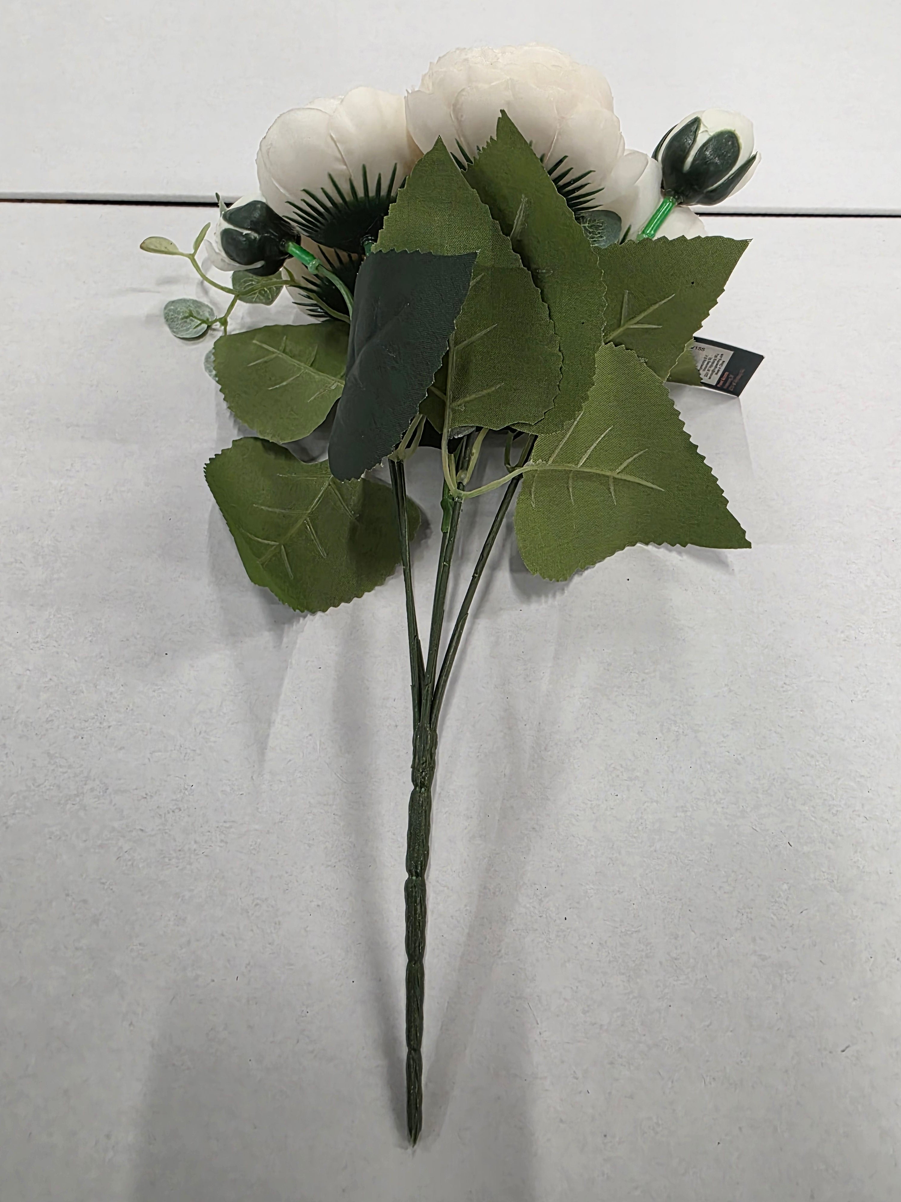 Artificial Bouquet Peony Ivory 30cm
