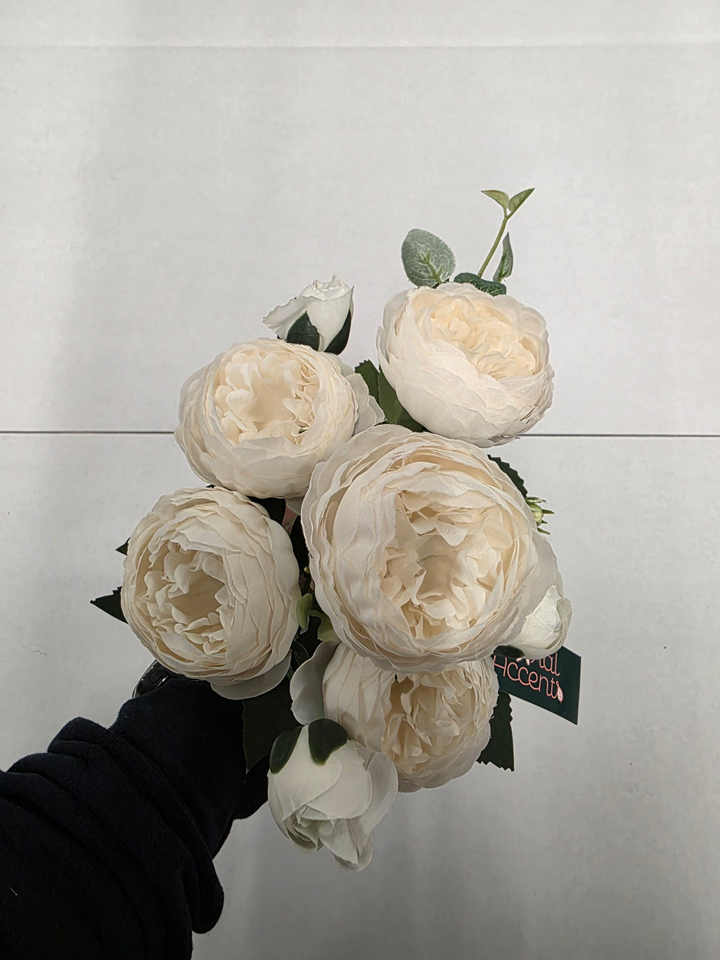 Artificial Bouquet Peony Ivory 30cm