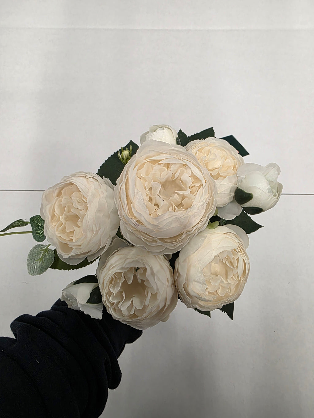Artificial Bouquet Peony Ivory 30cm