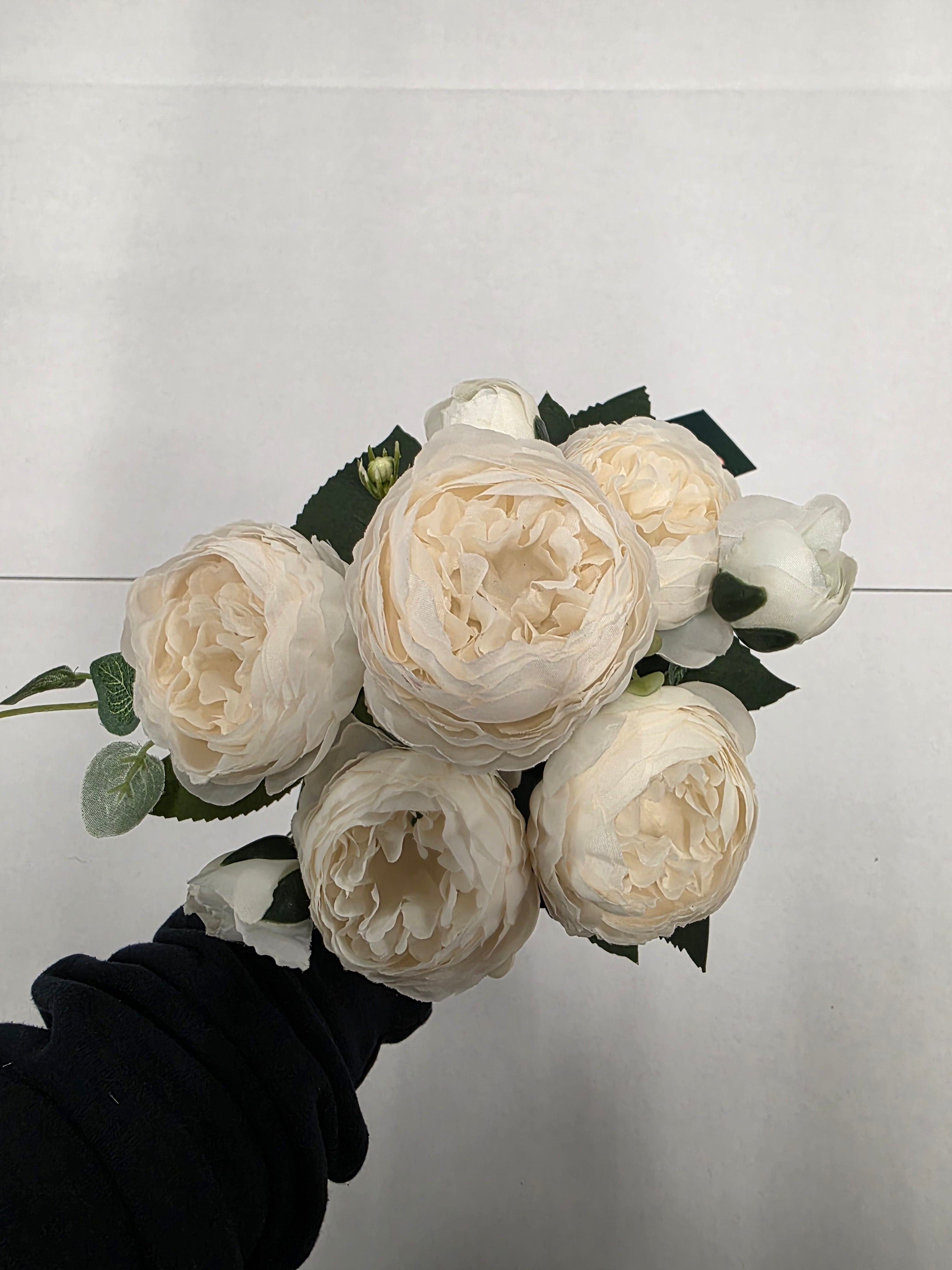 Artificial Bouquet Peony Ivory 30cm