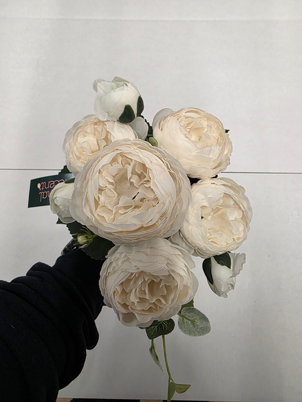 Artificial Bouquet Peony Ivory 30cm