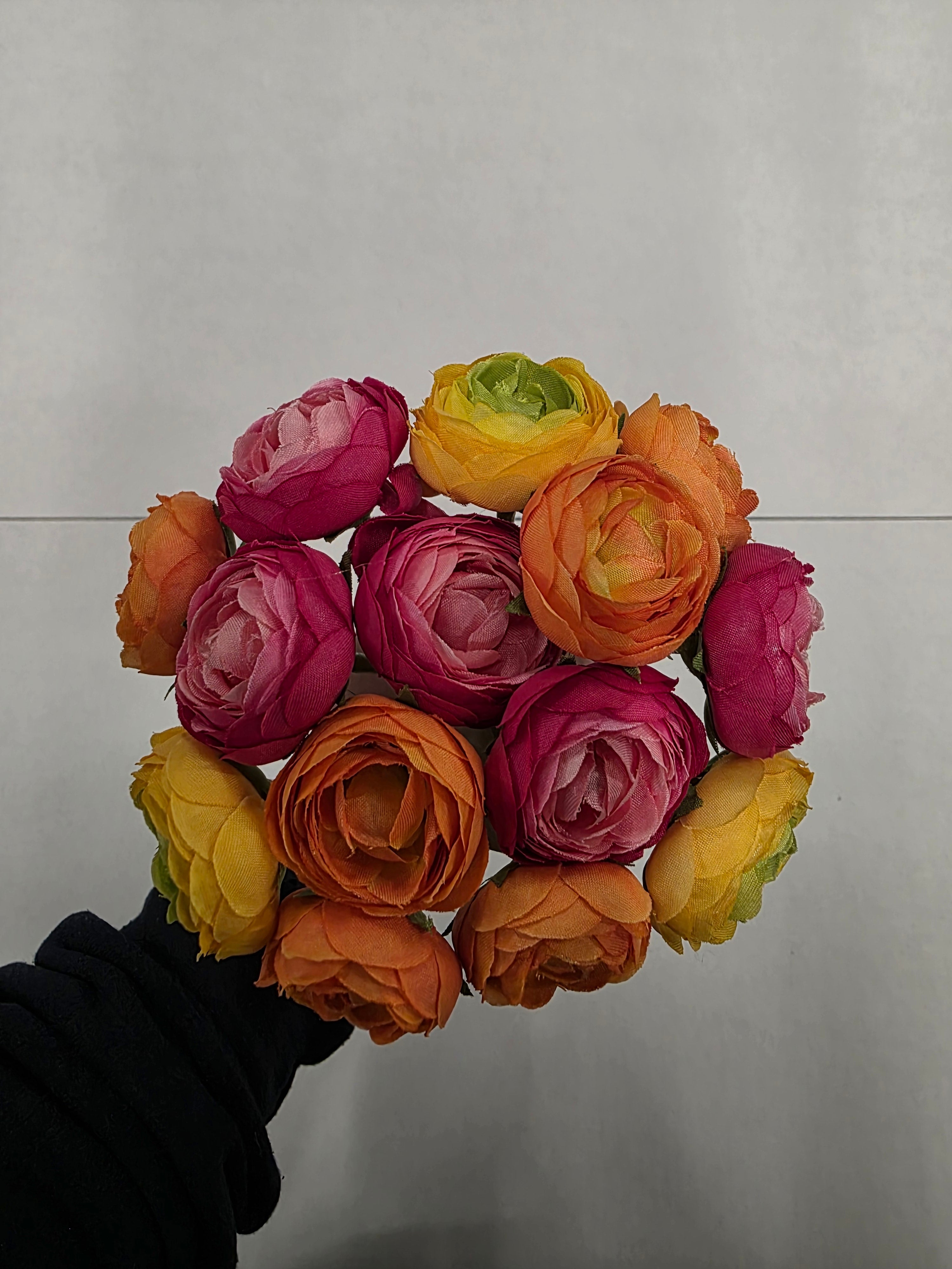 Artificial Mini Ranunculus Bundle Mixed x14
