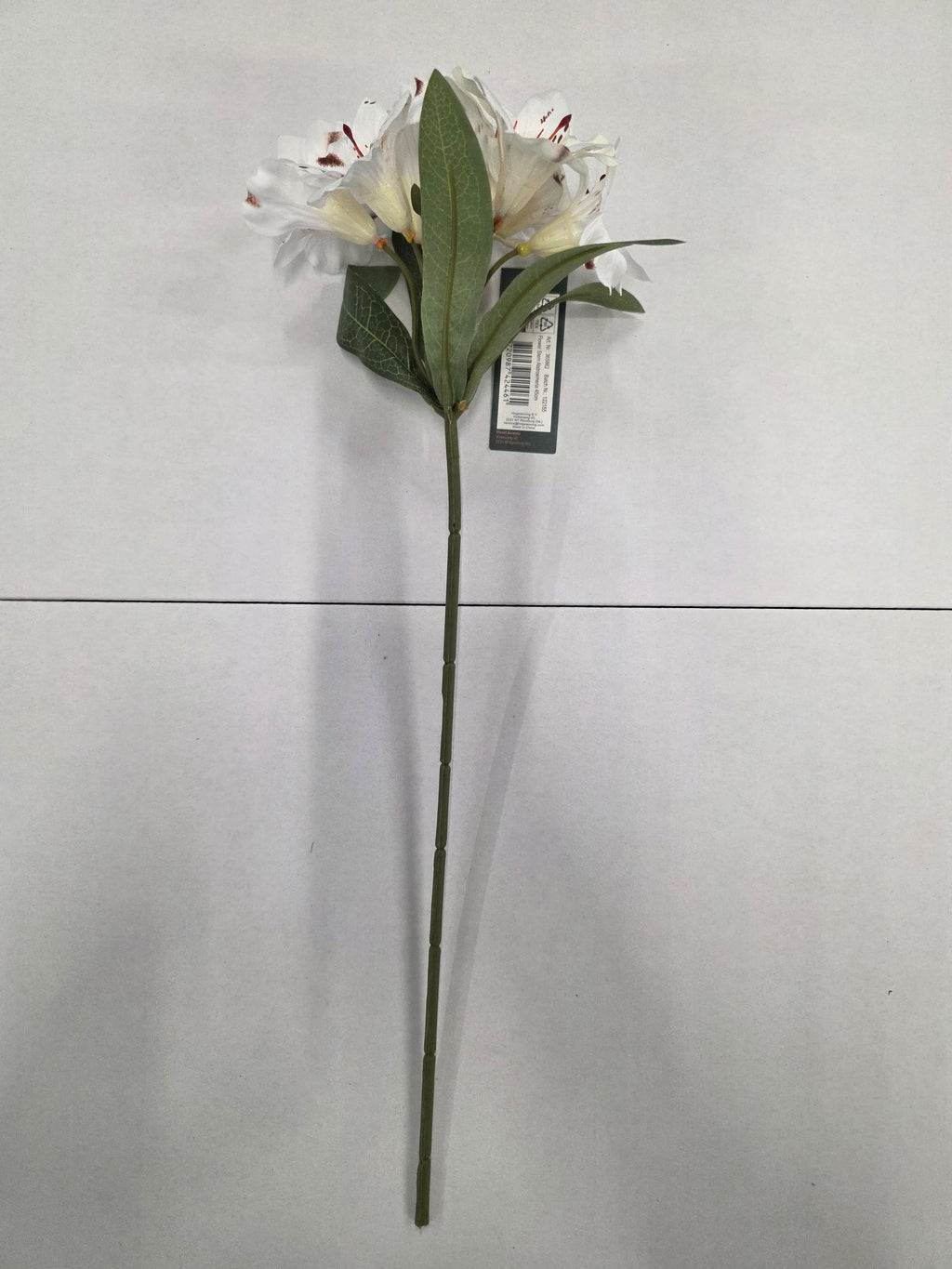 Artificial Alstroemeria White 45cm(Pack of 5)