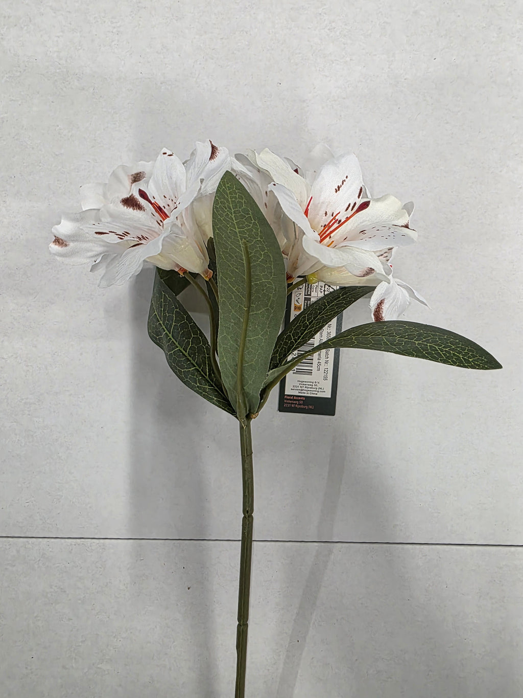 Artificial Alstroemeria White 45cm(Pack of 5)