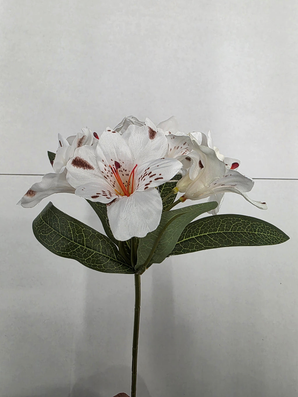 Artificial Alstroemeria White 45cm(Pack of 5)