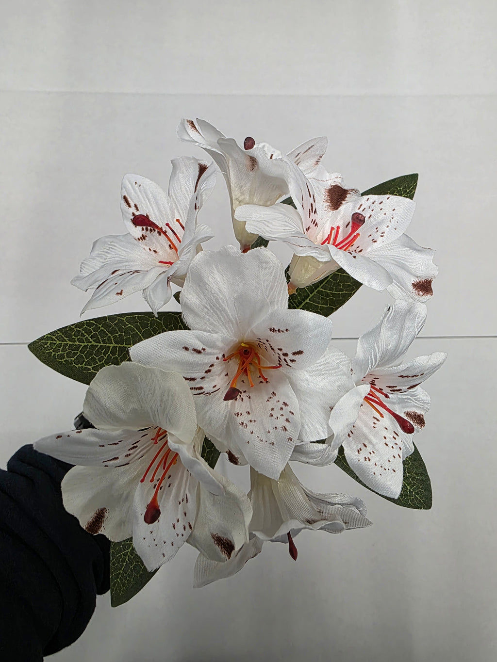 Artificial Alstroemeria White 45cm(Pack of 5)