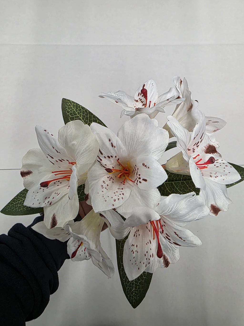 Artificial Alstroemeria White 45cm(Pack of 5)