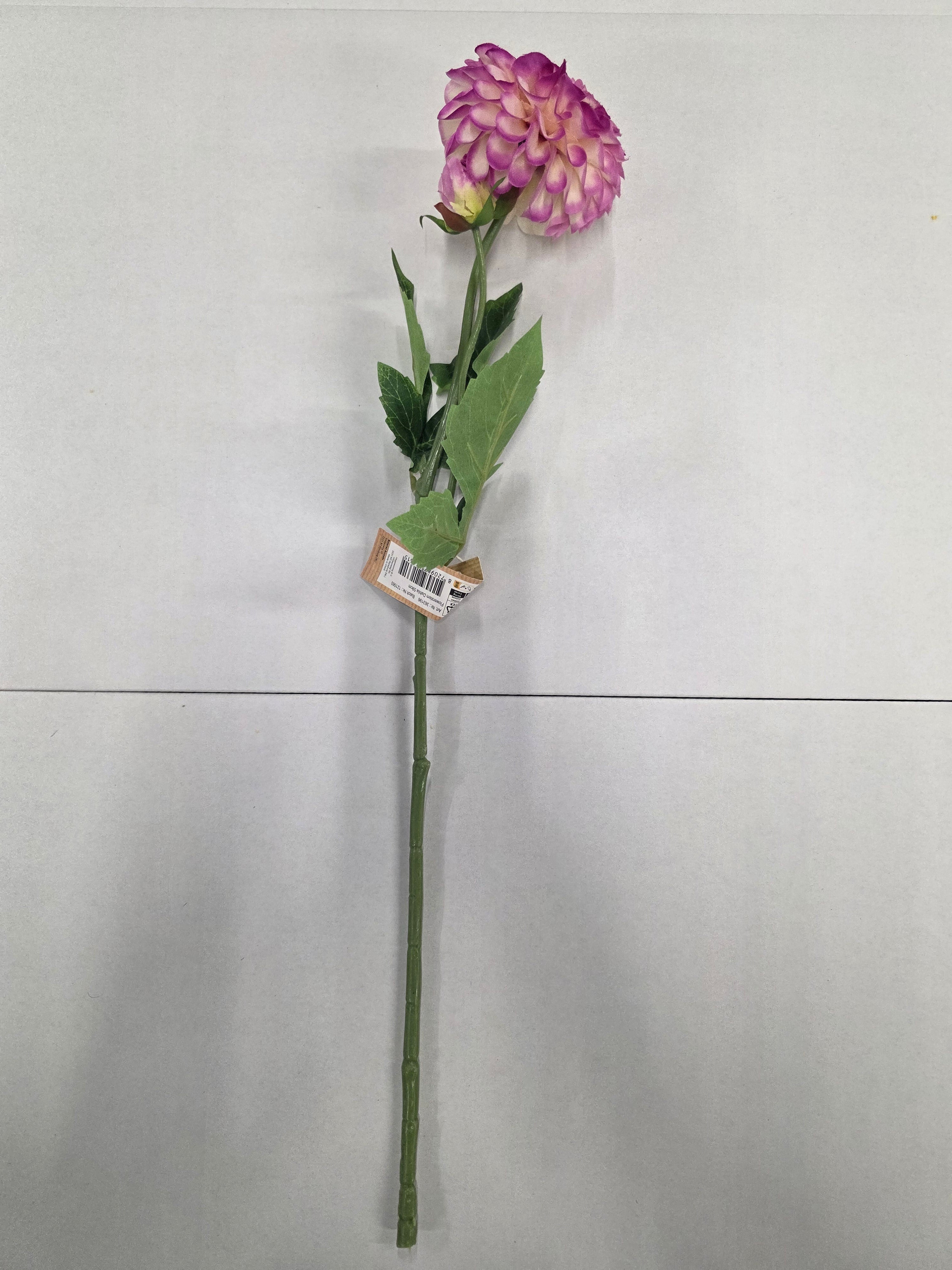 Artificial Dahlia Pink White 59cm