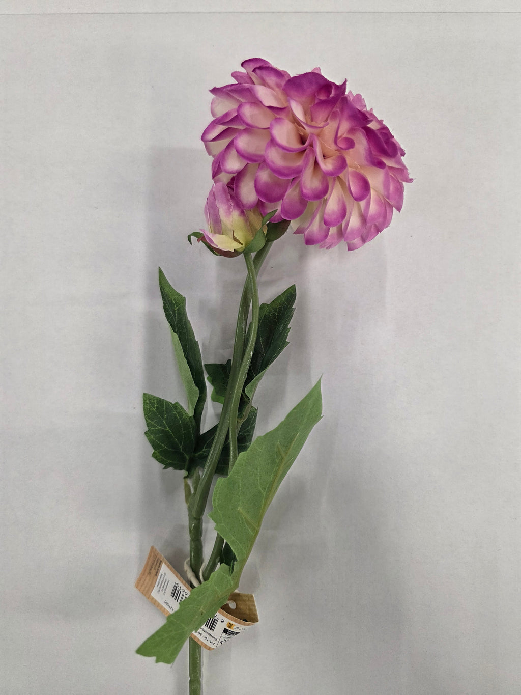 Artificial Dahlia Pink White 59cm