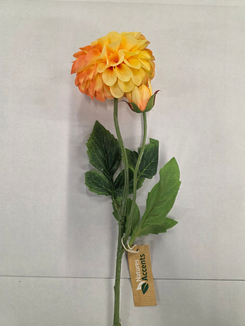 Artificial Dahlia Yellow Pink 59cm