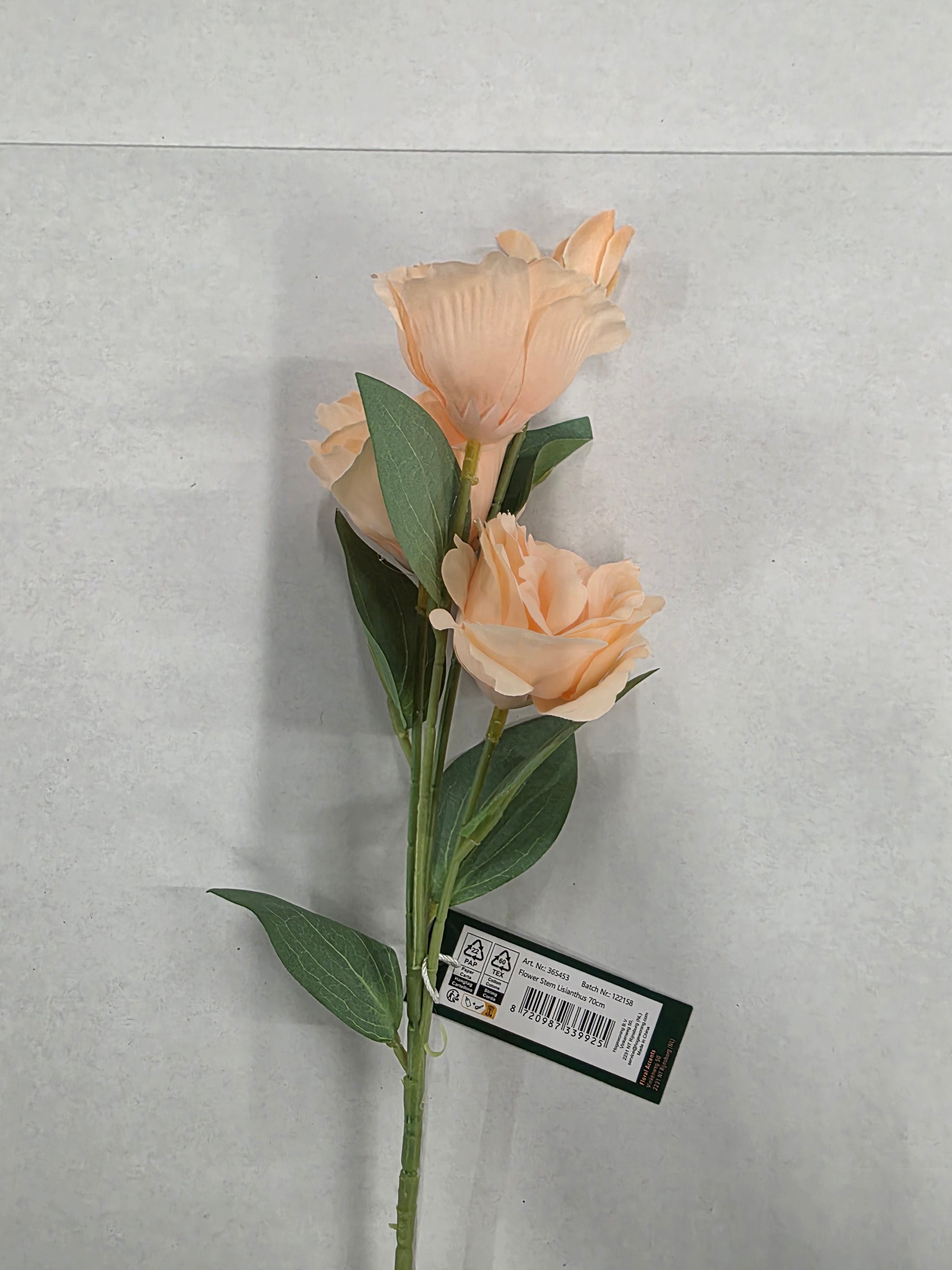 Artificial Lisianthus Salmon 70cm