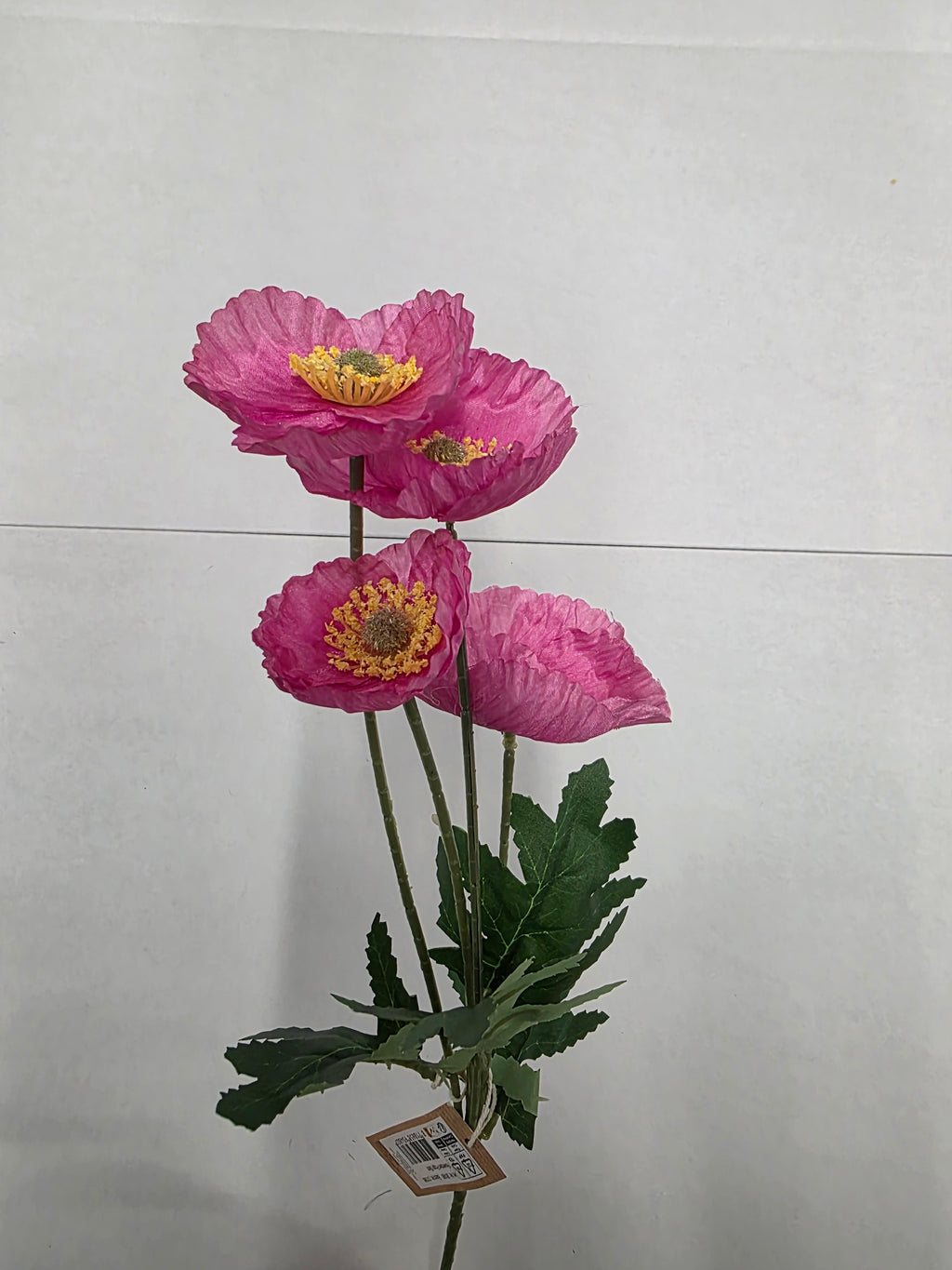 Artificial Poppy Fuchsia 59cm (Pack of 4)