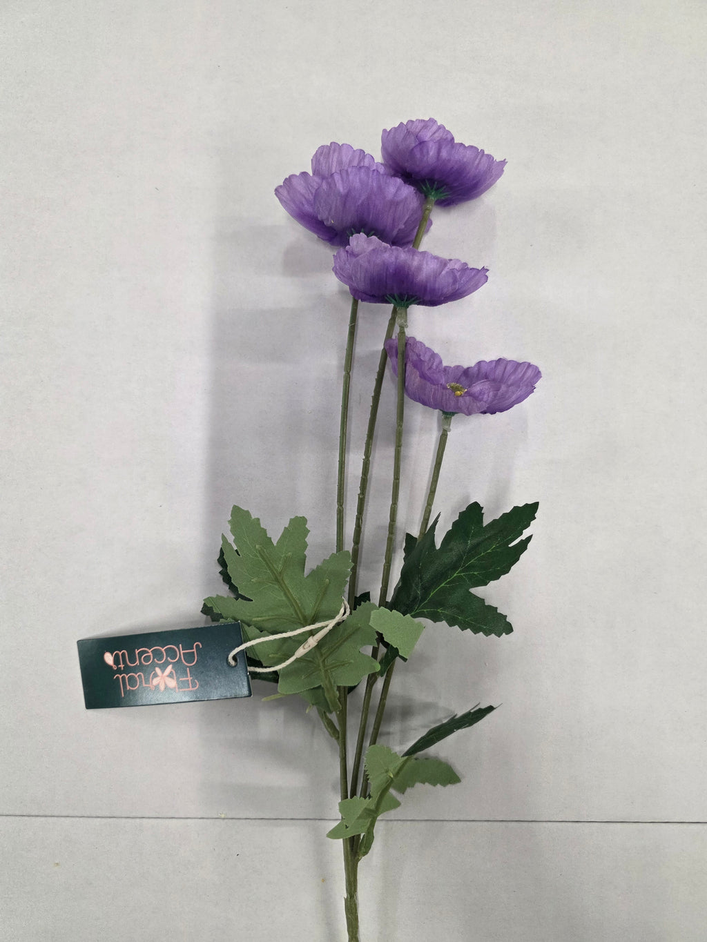 Artificial Poppy Lavender 59cm (Pack of 4)