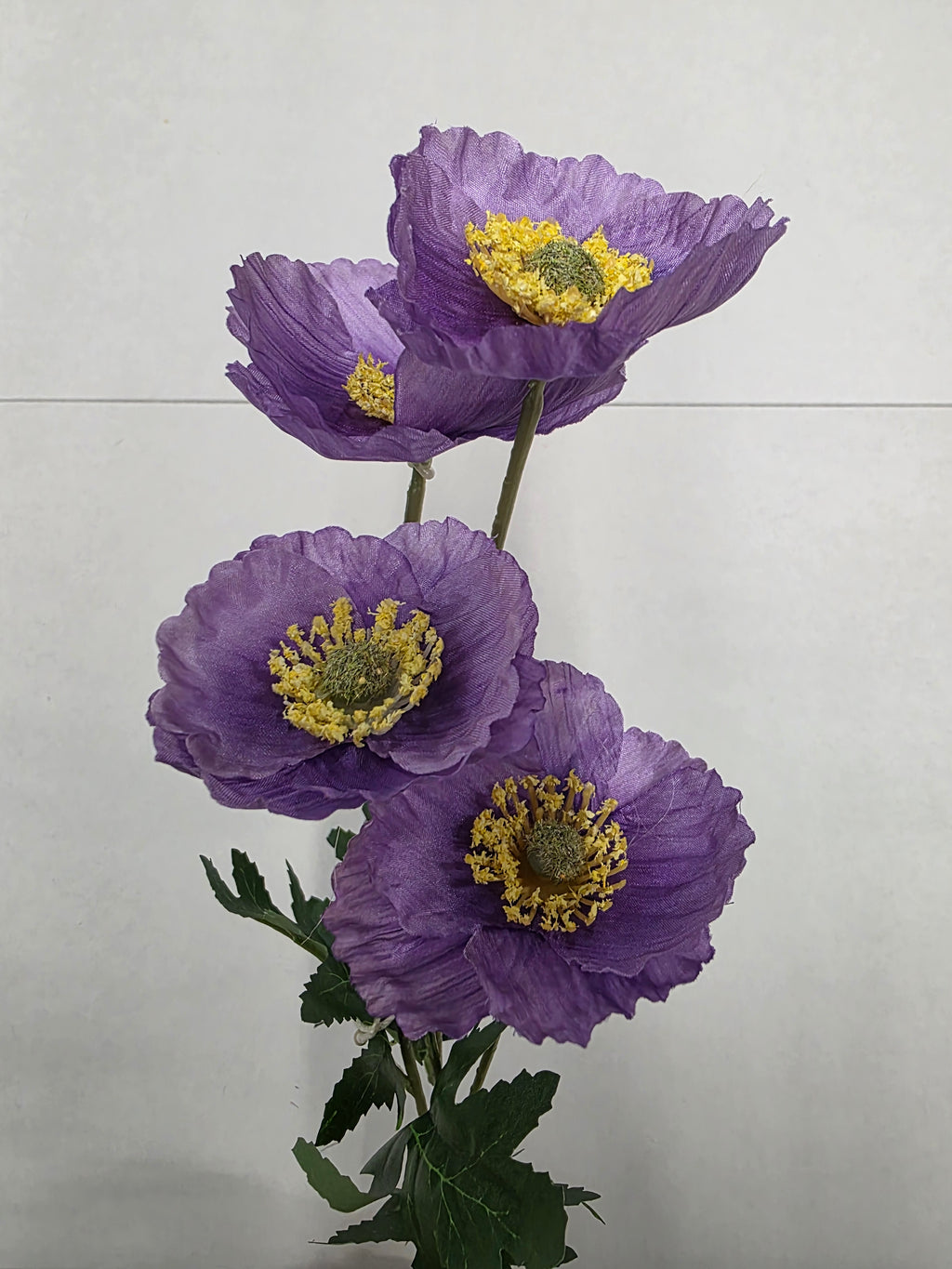 Artificial Poppy Lavender 59cm (Pack of 4)