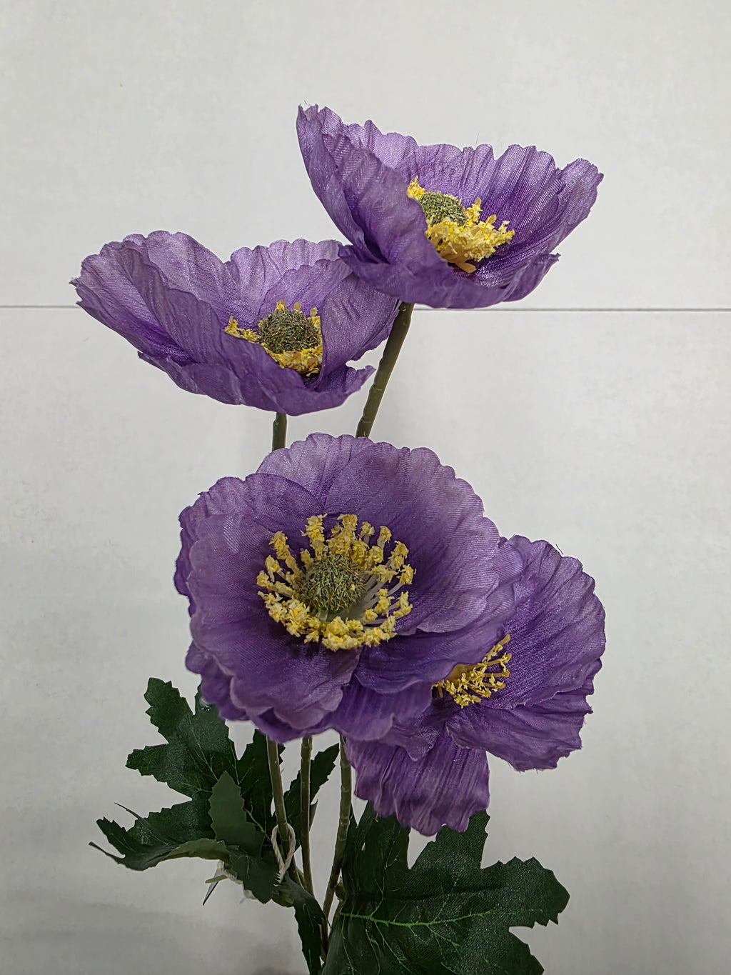 Artificial Poppy Lavender 59cm (Pack of 4)