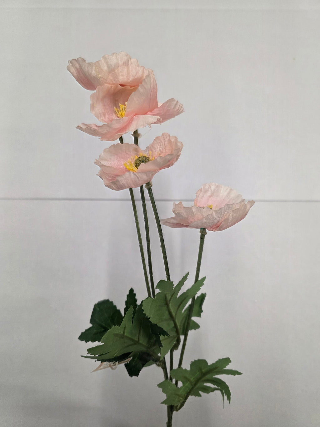 Artificial Poppy Light Pink 59cm (Pack of 4)
